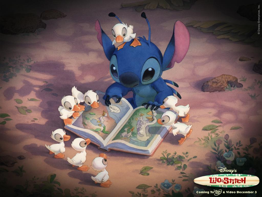 1024x768 Cute Lilo and Stitch Wallpaper