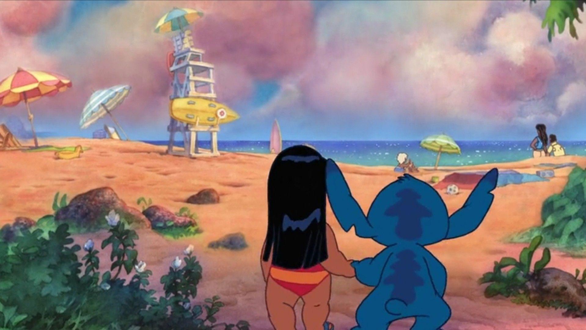 1918x1080 Lilo And Stitch Aesthetic Laptop Wallpaper