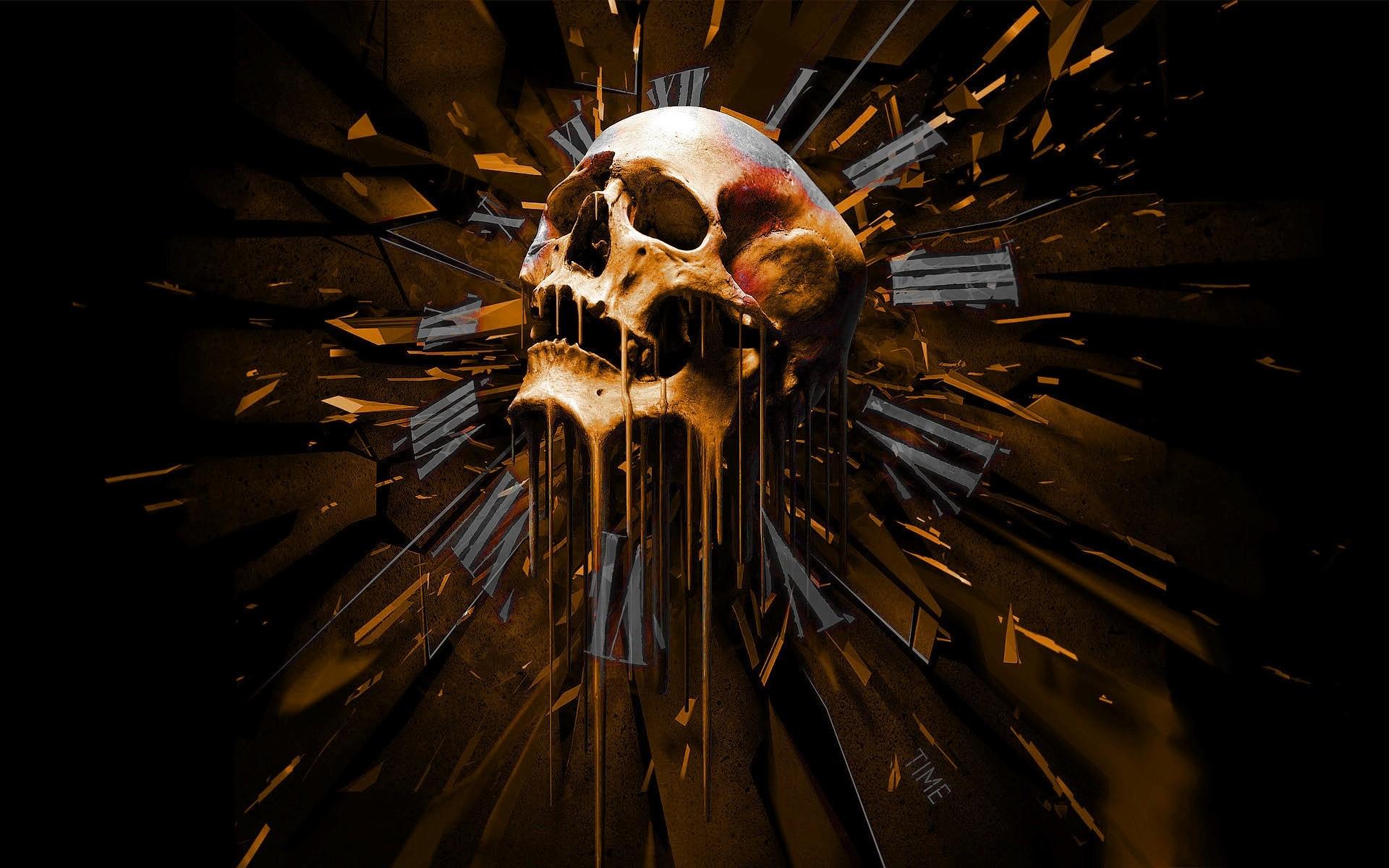 1920x1200 Gold Skull iPhone Wallpaper