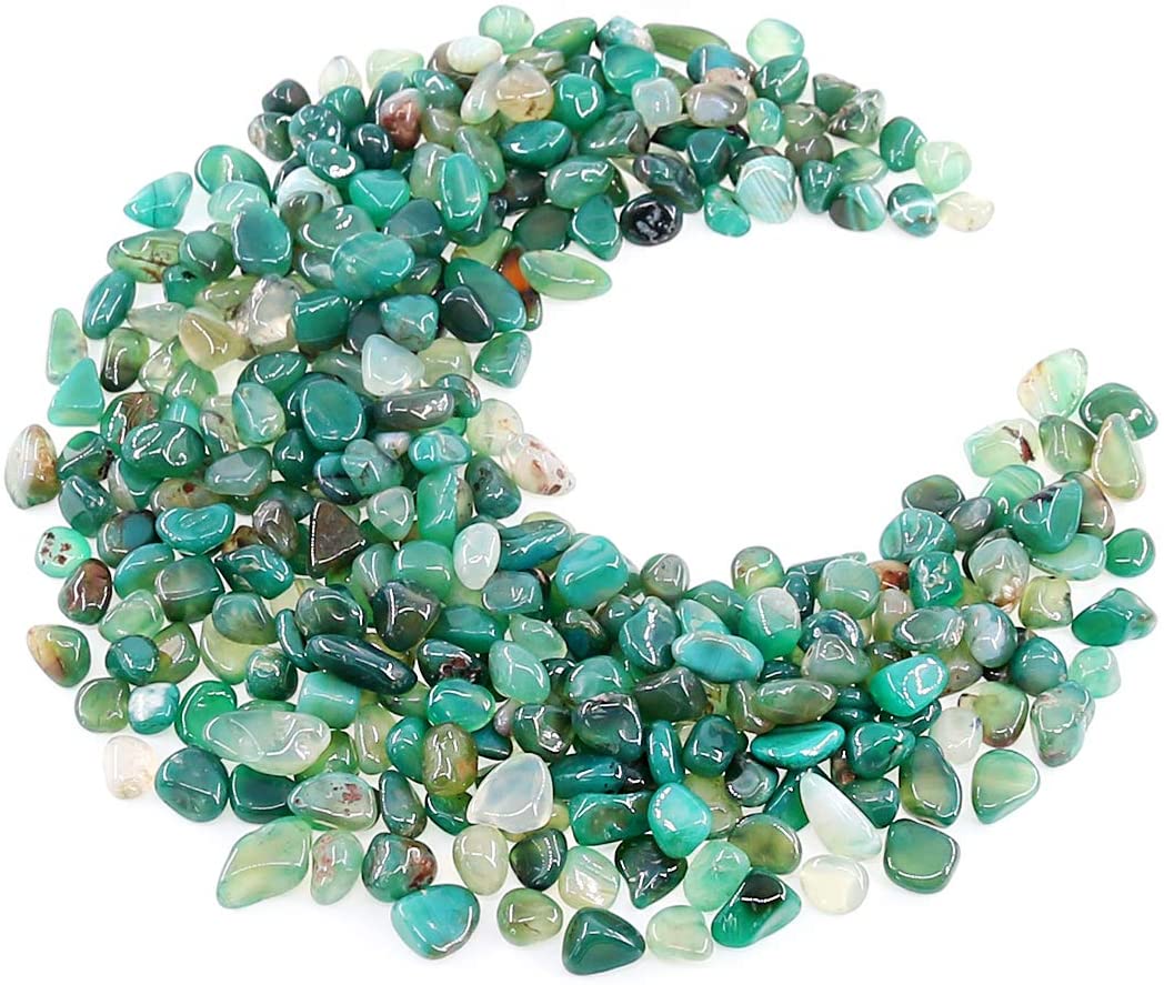1048x887 Hilitchi Green Agate Stone Tumbled Stones for Plants Cacti & Succulents Bedding, Vase Filler, Landscape Bottom Decoration (About 1lb(455g)/Bag) : Home & Kitchen