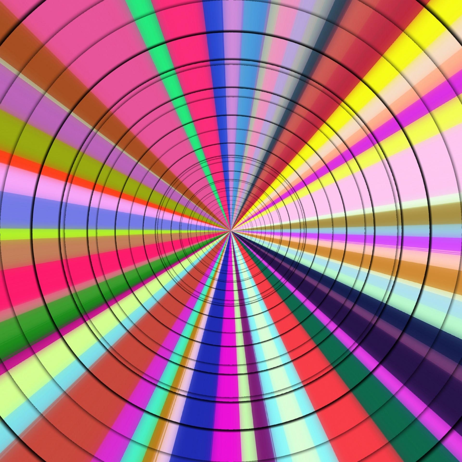 1920x1920 Wallpaper, color, sunburst, black, circles