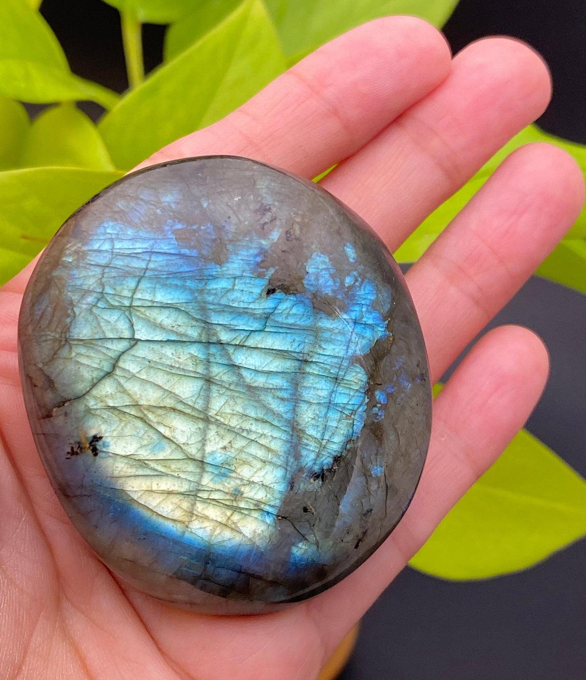 1200x1394 Labradorite, Palm Stone, Super Thunder Blue Flashy Healing Crystal, Me