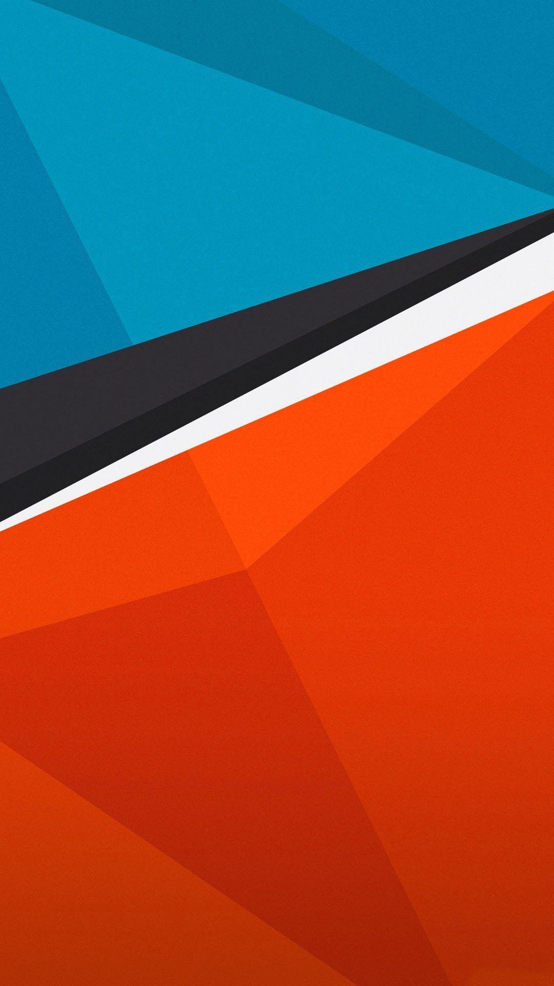 1080x1920 Wallpaper Full HD 1080 X 1920 Smartphone Orange And Light Blue