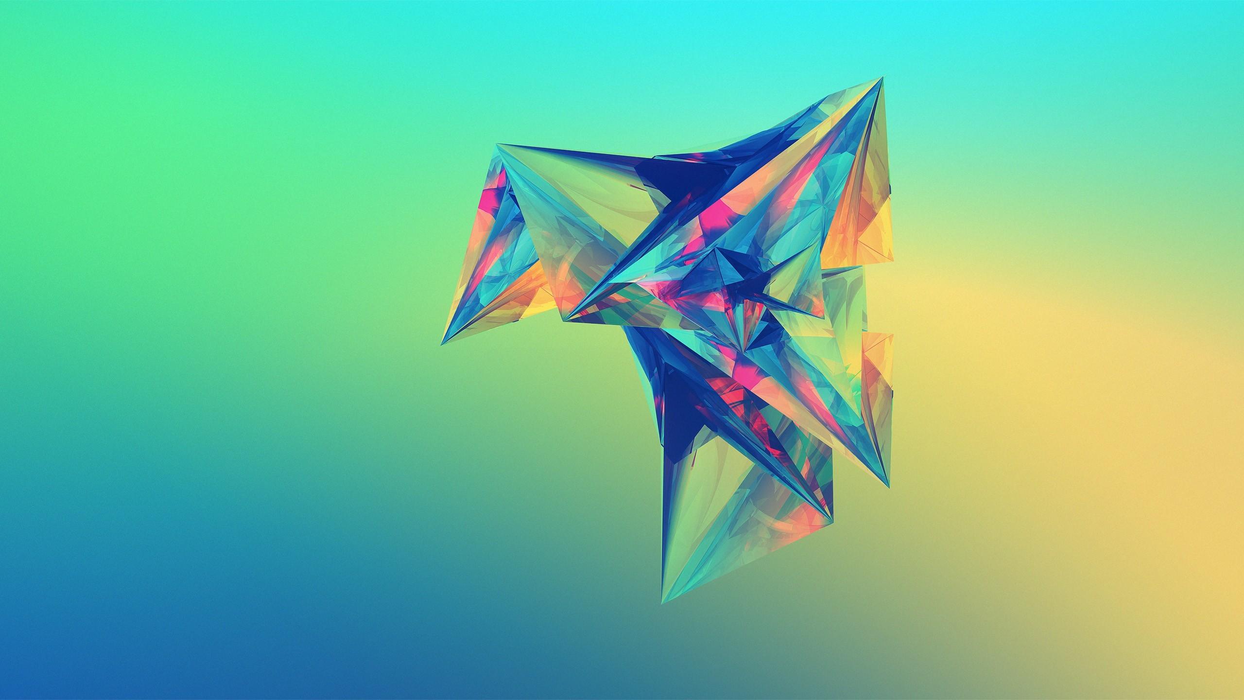 2560x1440 Free download Wallpaper polygon 4k HD wallpaper green orange blue [2560x1440] for your Desktop, Mobile & Tablet. Explore Abstract Polygon 4K WallpaperK Abstract Wallpaper, 4K Abstract Wallpaper, Abstract 4K Wallpaper