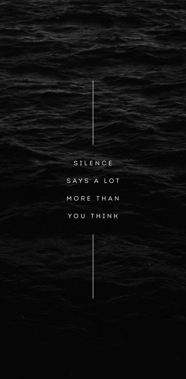 Download Motivational Concept  Silence Isnt Empty Quote in Black and  White Wallpaper  Wallpaperscom