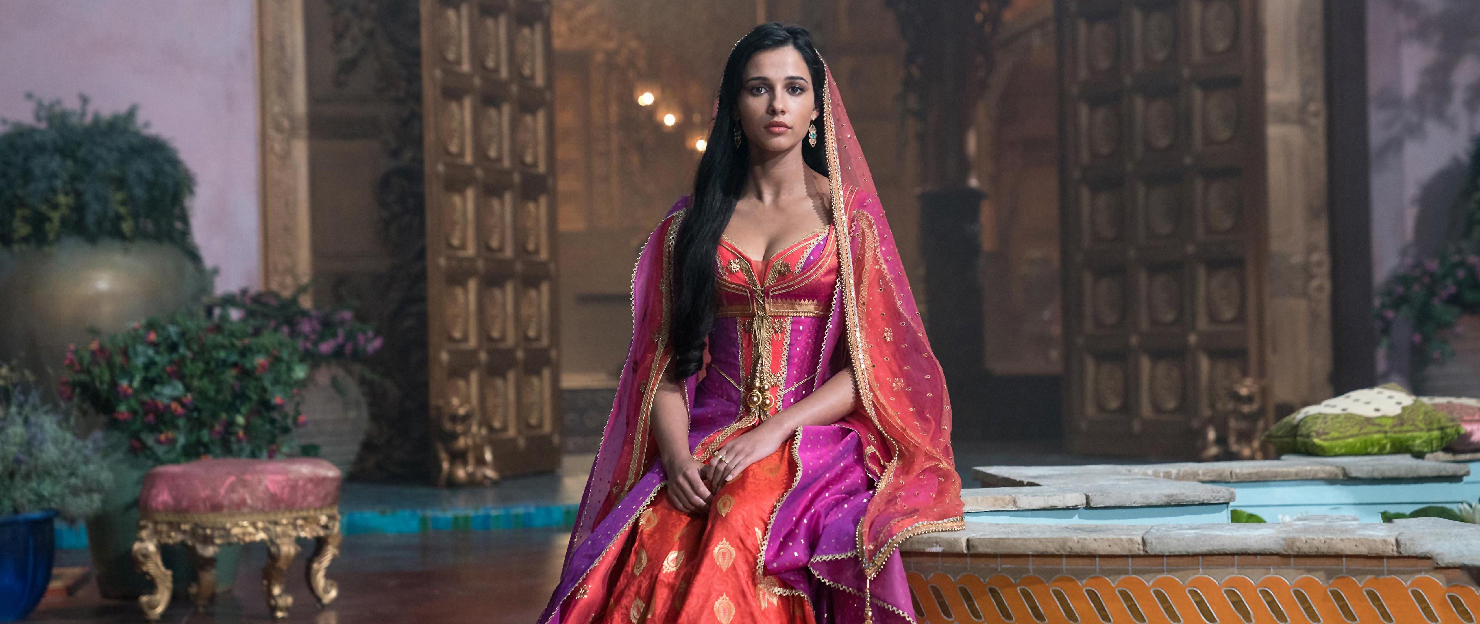 5120x2160 Princess Jasmine Aladdin 2019 Naomi Scott 4K Wallpaper