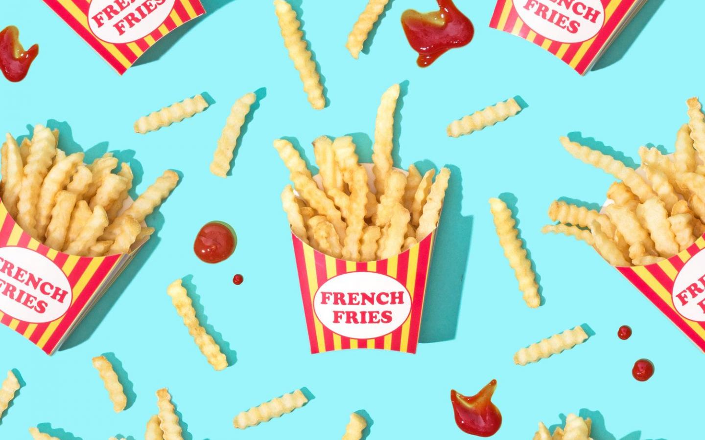 Sunday fries. French Fry Day. National fast food Day.