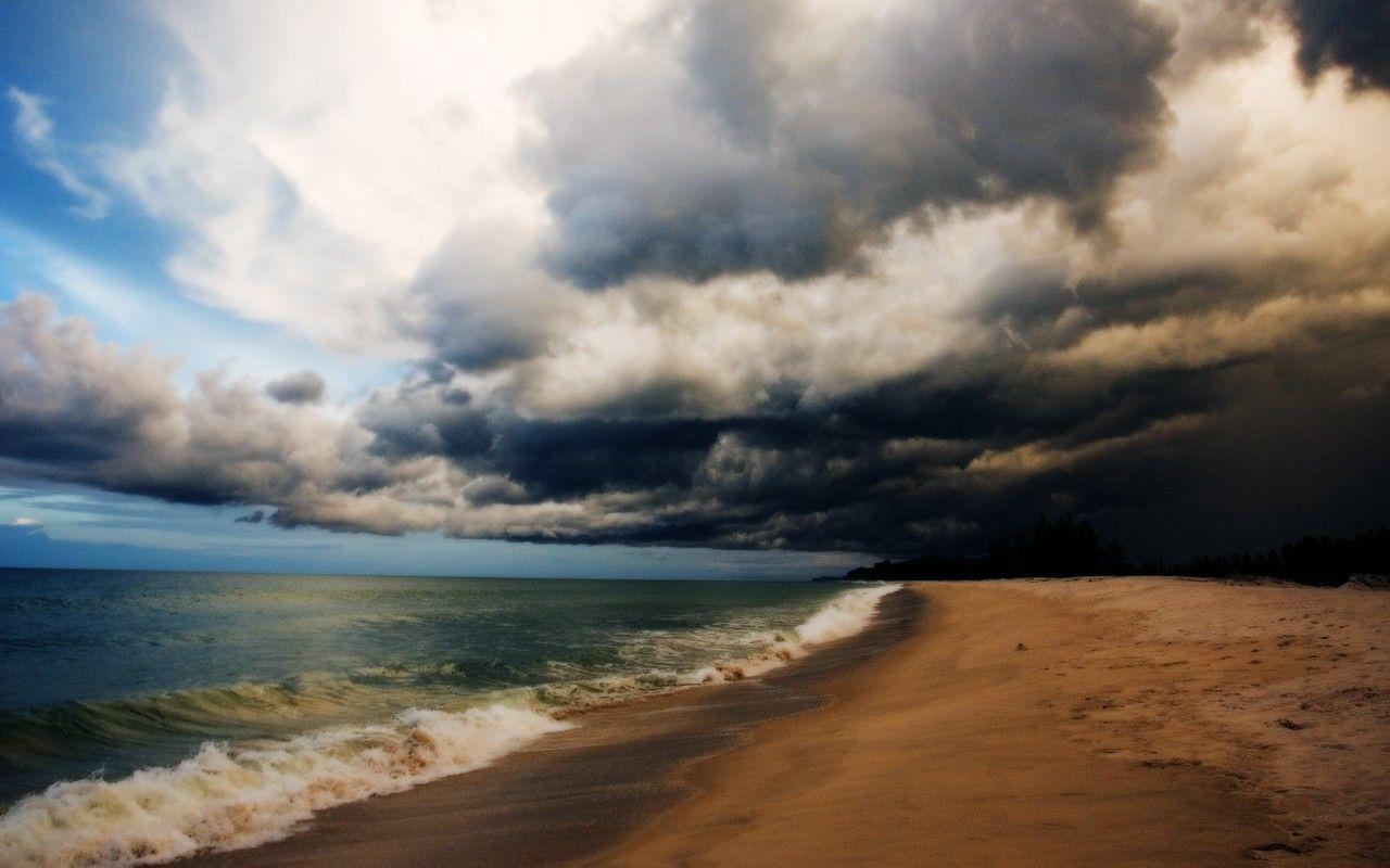 1280x800 On the beach after a storm Desktop wallpaper 1280x800. Background screensavers, Clouds, Storm wallpaper