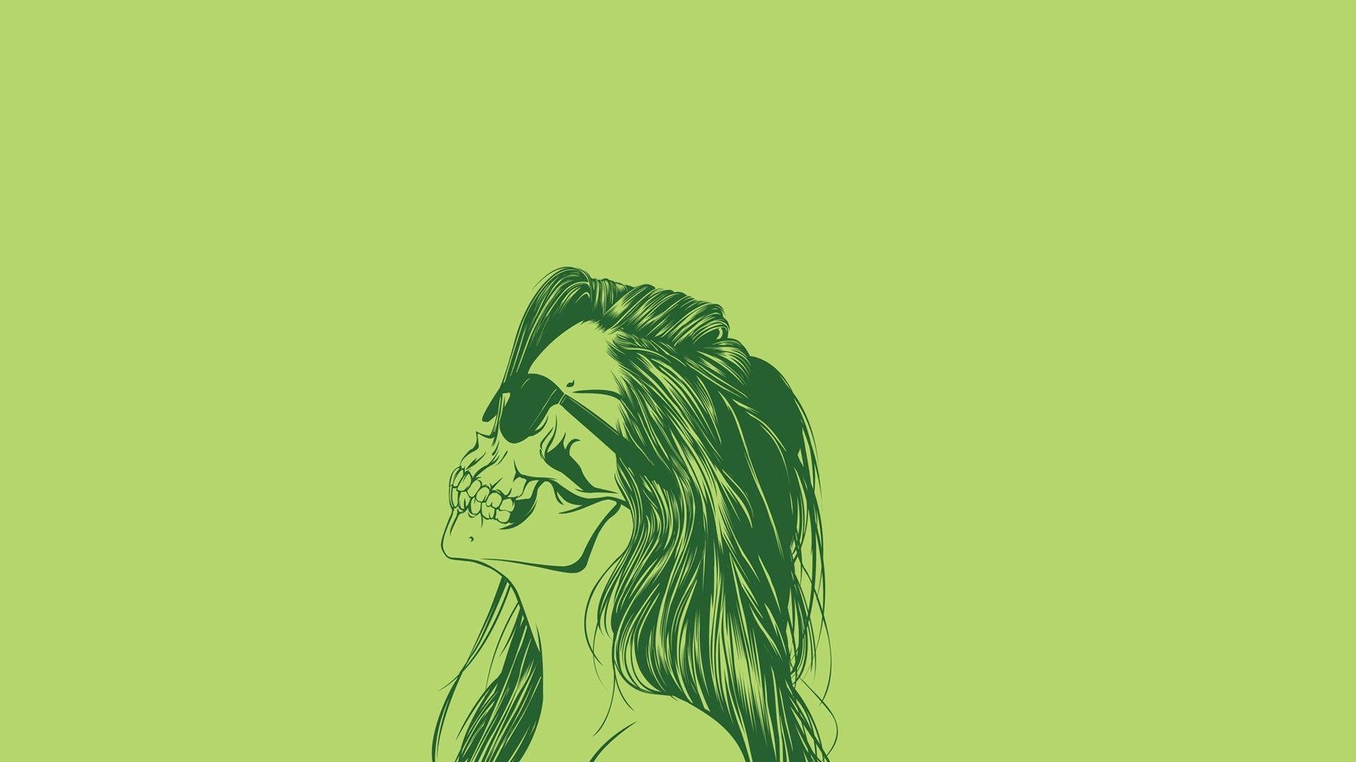 1920x1080 Girl Skull HD Wallpaper