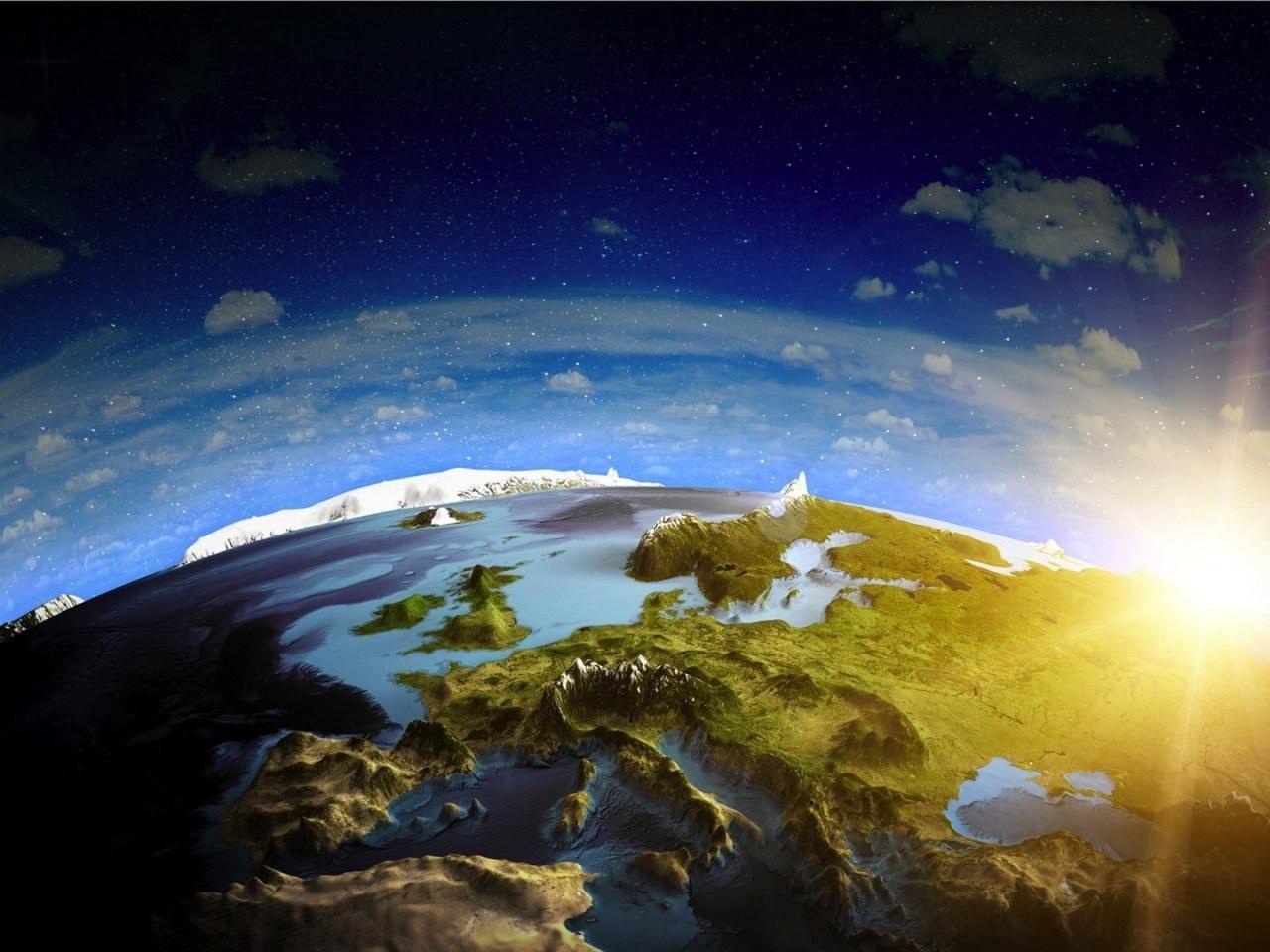 1280x960 Earth Wallpaper, Europe, World, Planet, Space, Digital Art, Space Art • Wallpaper For You