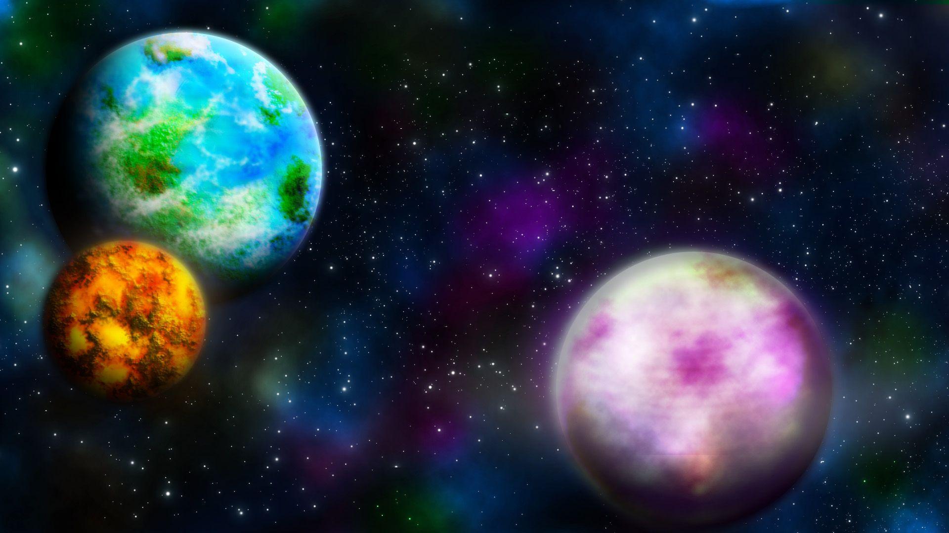 1920x1080 space world colorful HD wallpaper. Wallpaper space, Planets, Wallpaper