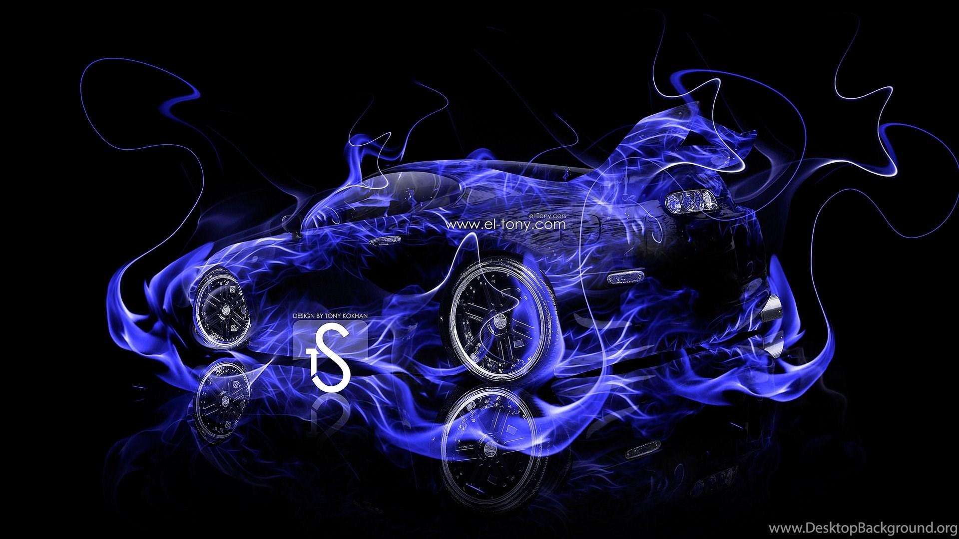 1920x1080 Toyota Supra Fire Car 2013 « El Tony Desktop Background