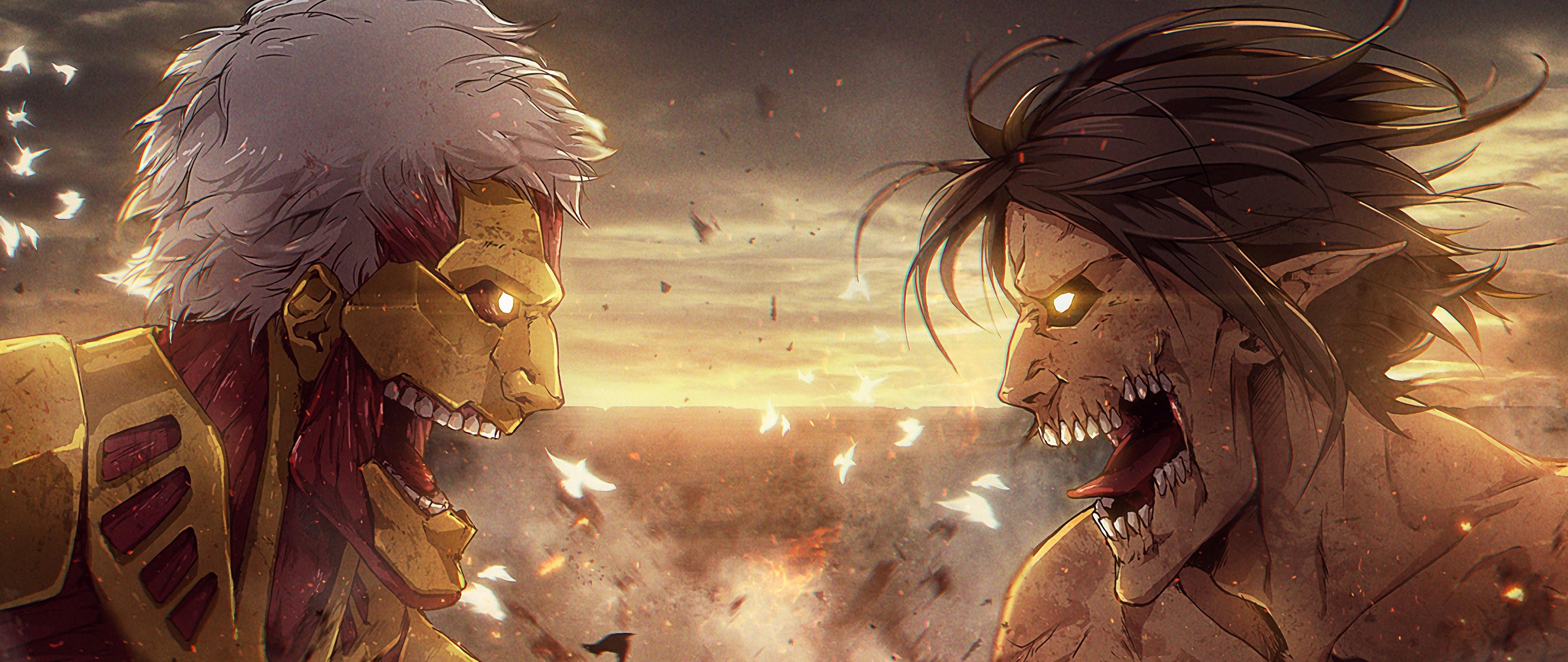 5120x2160 Armored Titan vs. Attack Titan Attack