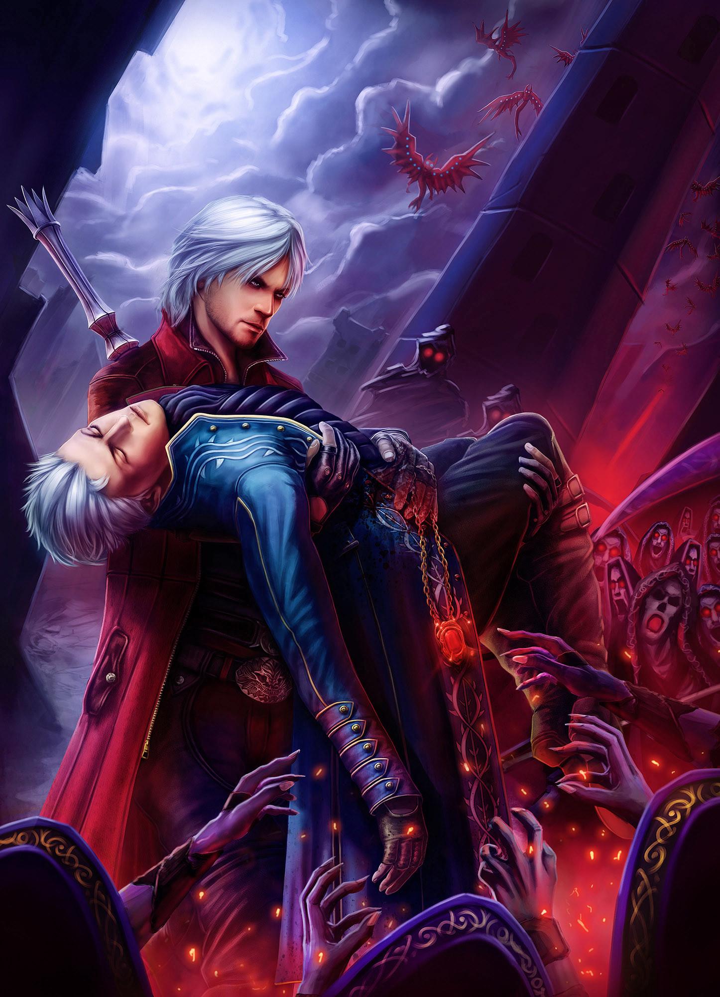 1446x2000 Dante And Vergil Fan Art