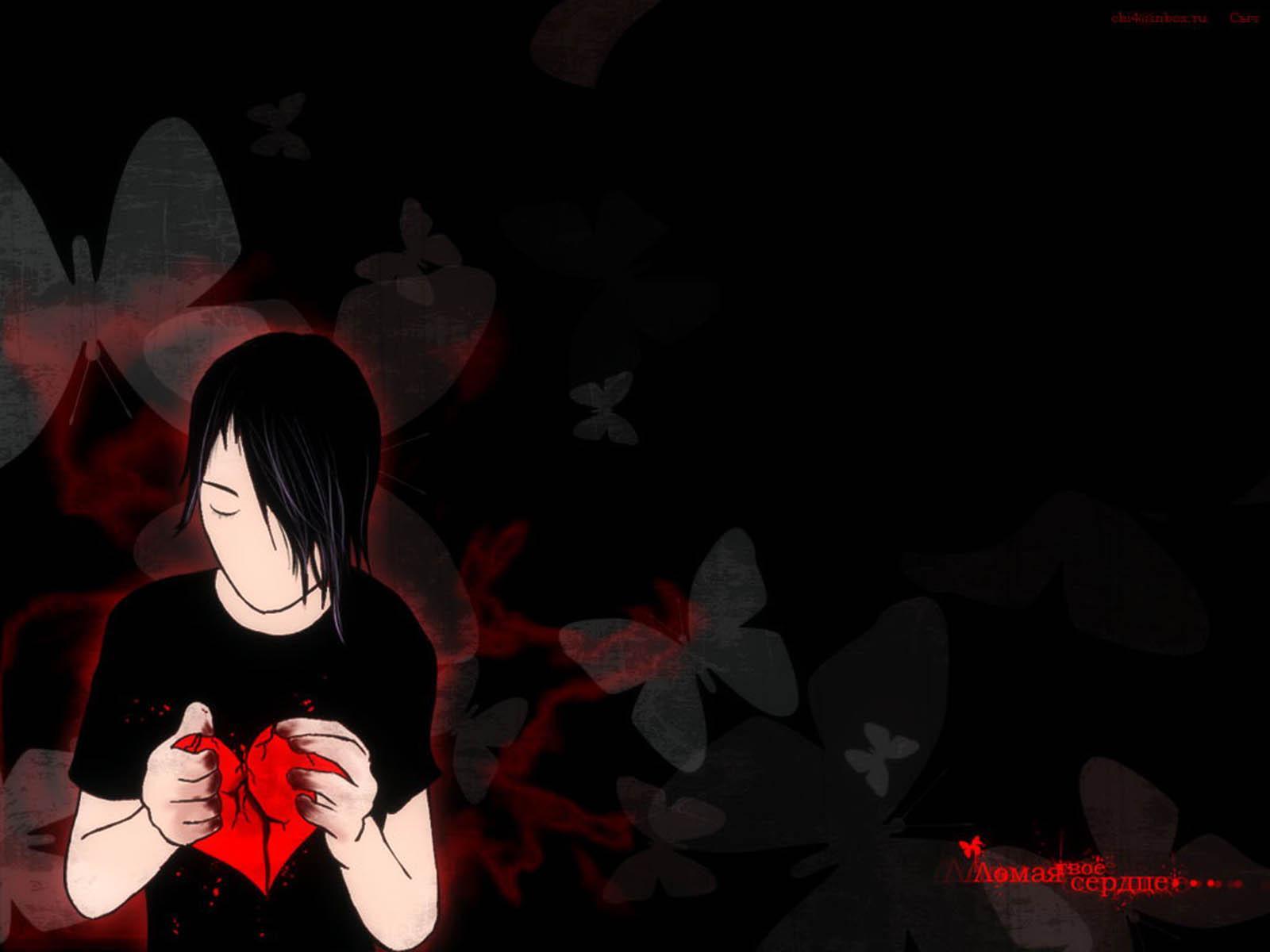 1600x1200 Sad Heart Broken Anime Boy Wallpaper