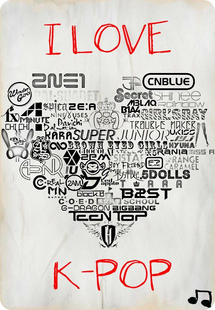 744x1074 I Love K Pop Wallpaper