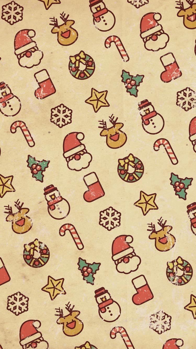 retro christmas wallpaper