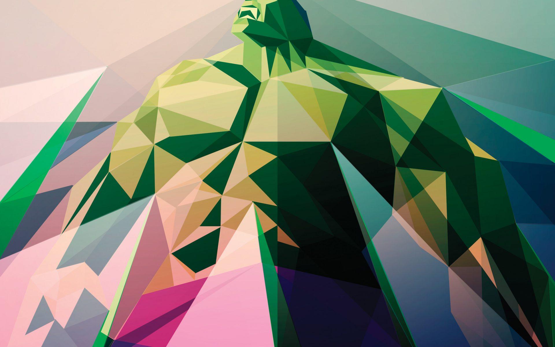 1920x1200 Low Poly Artwork Wallpaper Of Hulk