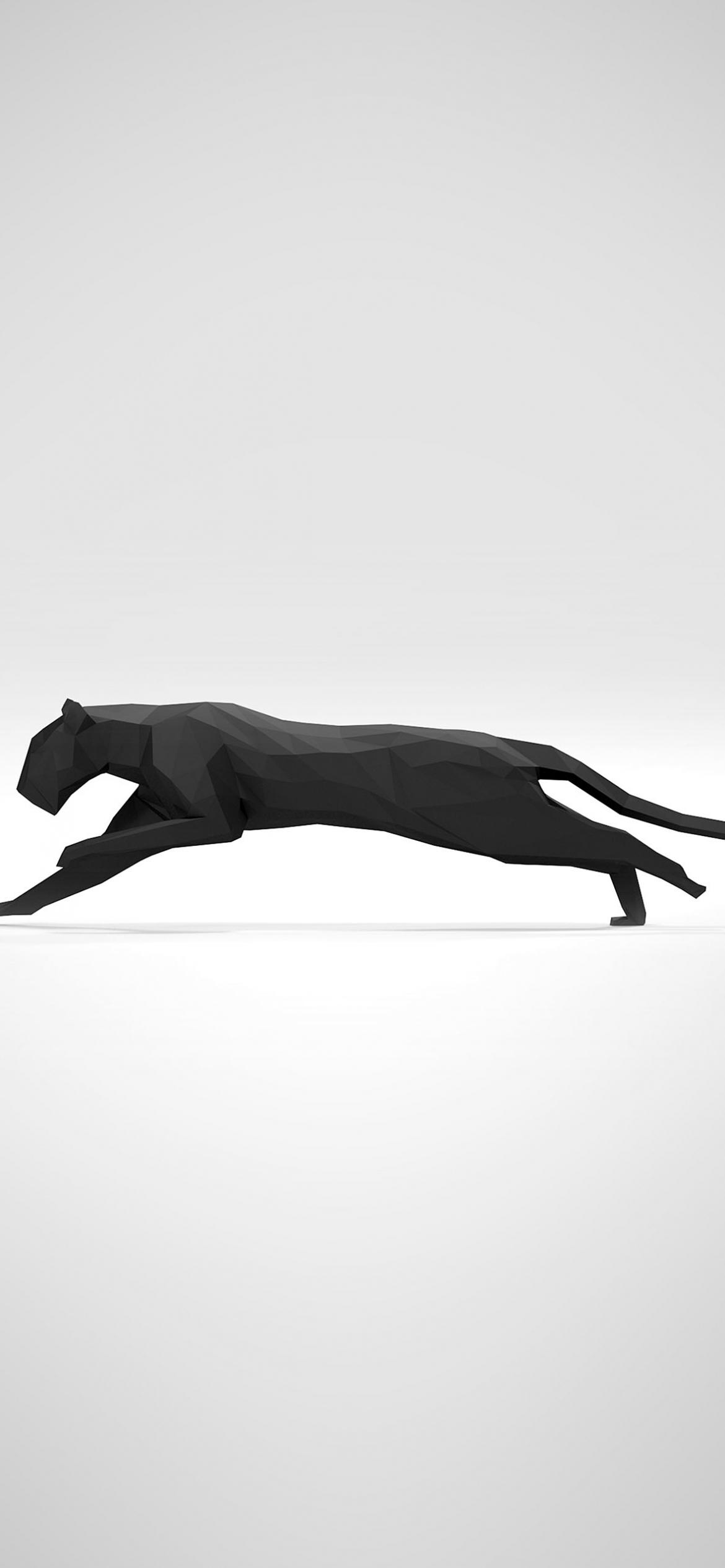 1170x2532 Download Running Black Puma Wallpaper