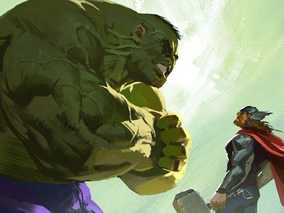 1152x864 Thor Vs Hulk 5k Artwork 1152x864 Resolution HD 4k