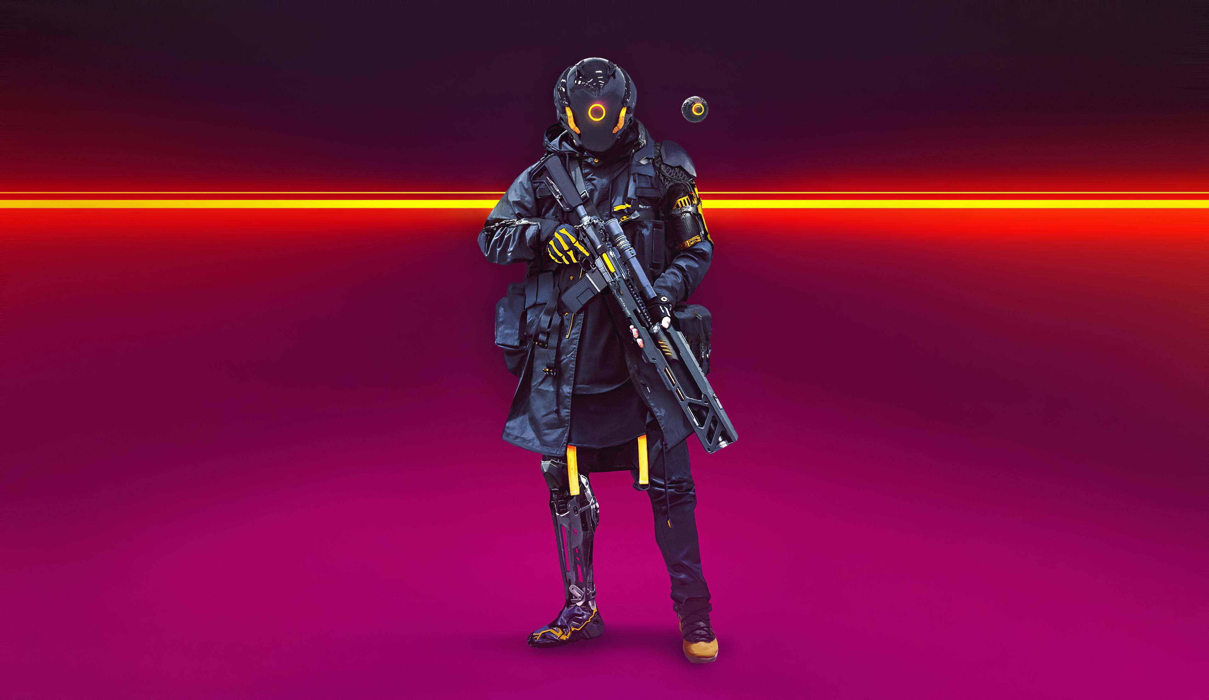 3840x2224 Cyberpunk Soldier Turbo Police 4k iPhone XS, iPhone iPhone X , HD 4k Wallpaper, Image, Background, Photos and Picture