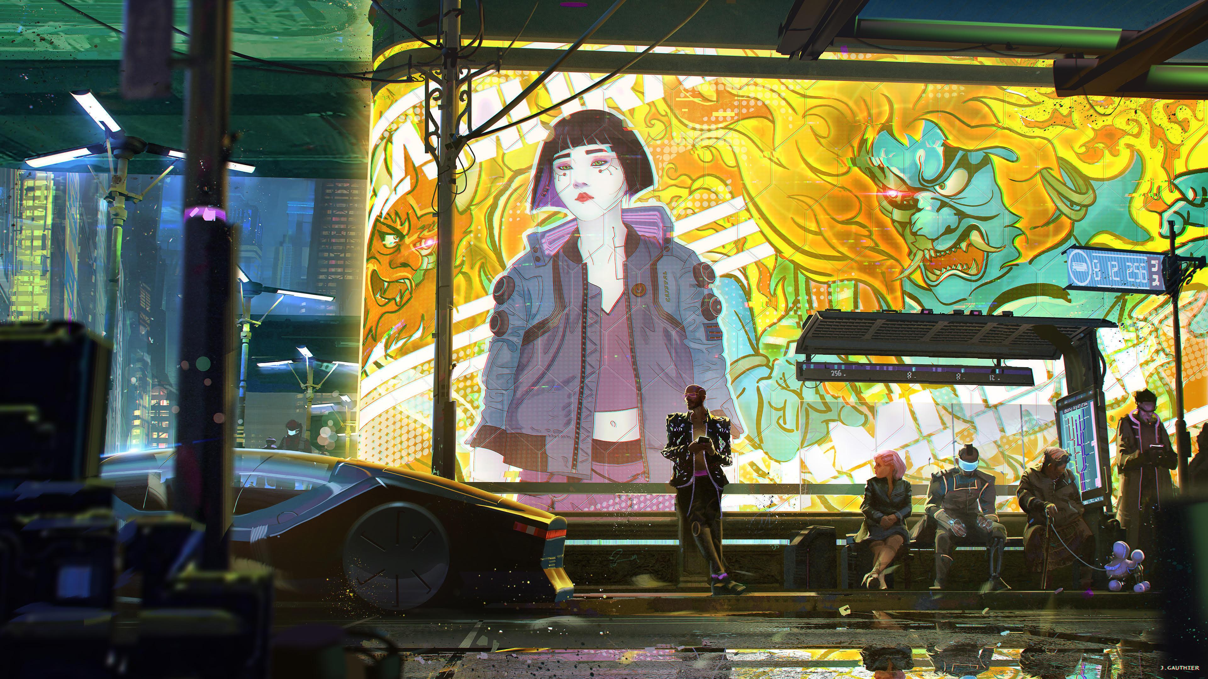 3840x2160 1ST PLACE 2077 “Your Night City” Illustration Contest [3840x2160]