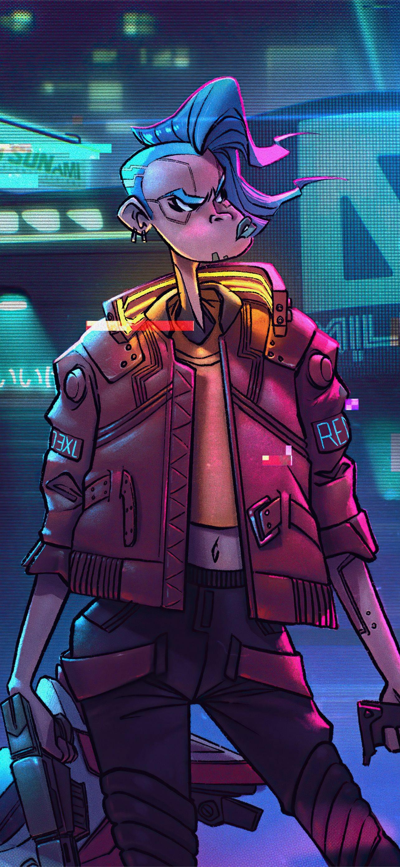 1284x2778 cyberpunk 2077 game illustration 5k iPhone Wallpaper Free Download
