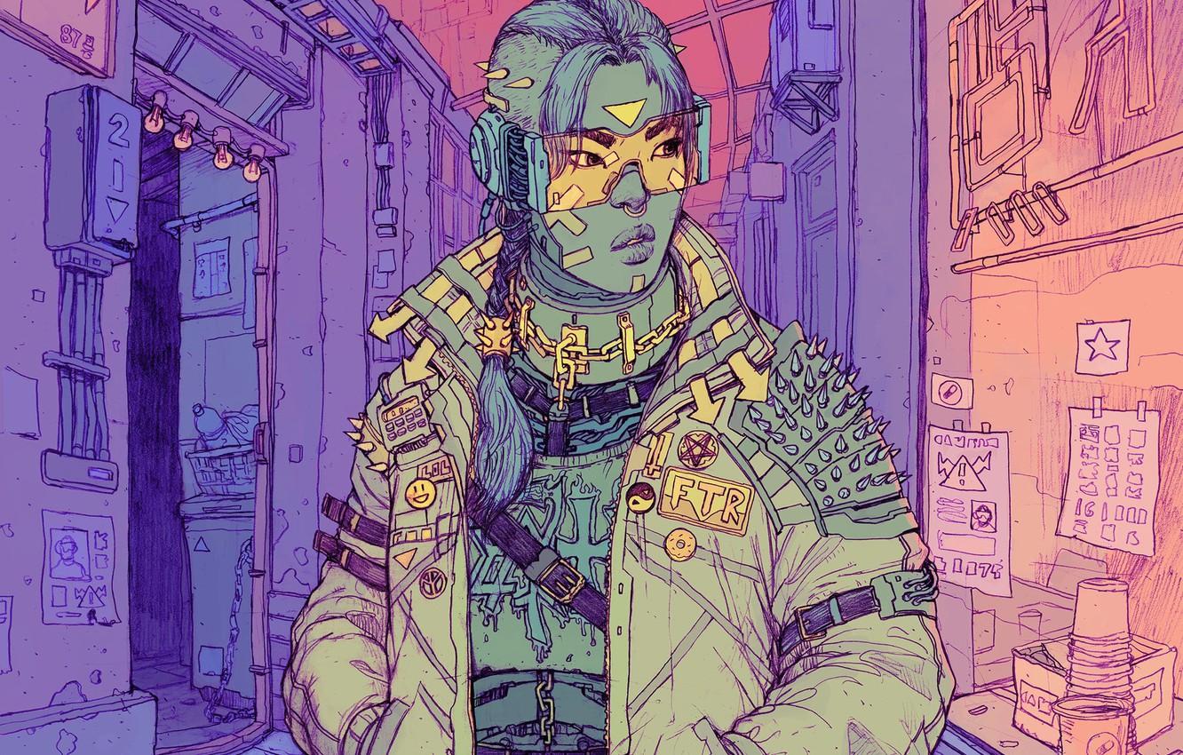 1332x850 Wallpaper Music, Style, Girl, Fantasy, Art, Art, Style, Fiction, Illustration, Sci Fi, Cyberpunk, Cyberpunk, Synth, Retrowave, Synthwave, Futuresynth Image For Desktop, Section музыка