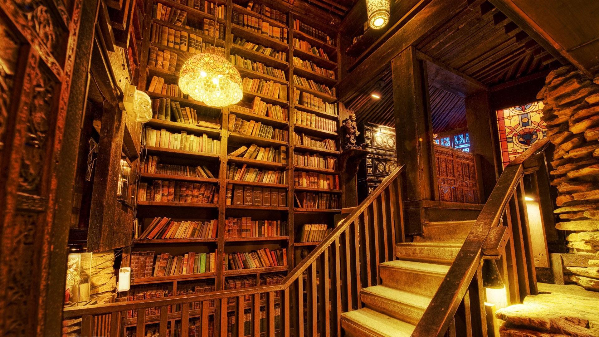 1920x1080 Free Download Library Wallpaper