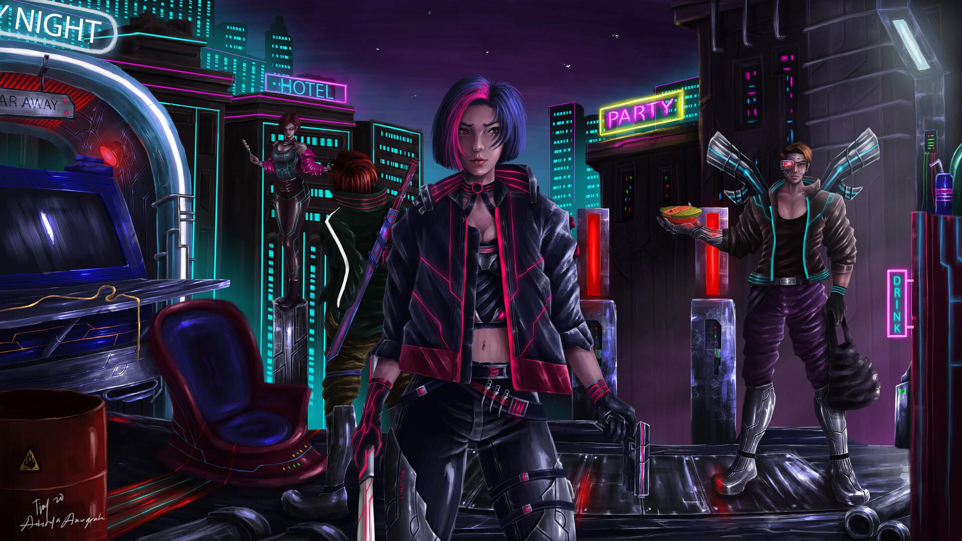 1920x1080 Cyberpunk 2077 Illustration HD Wallpaper For Your XFCE Desktop