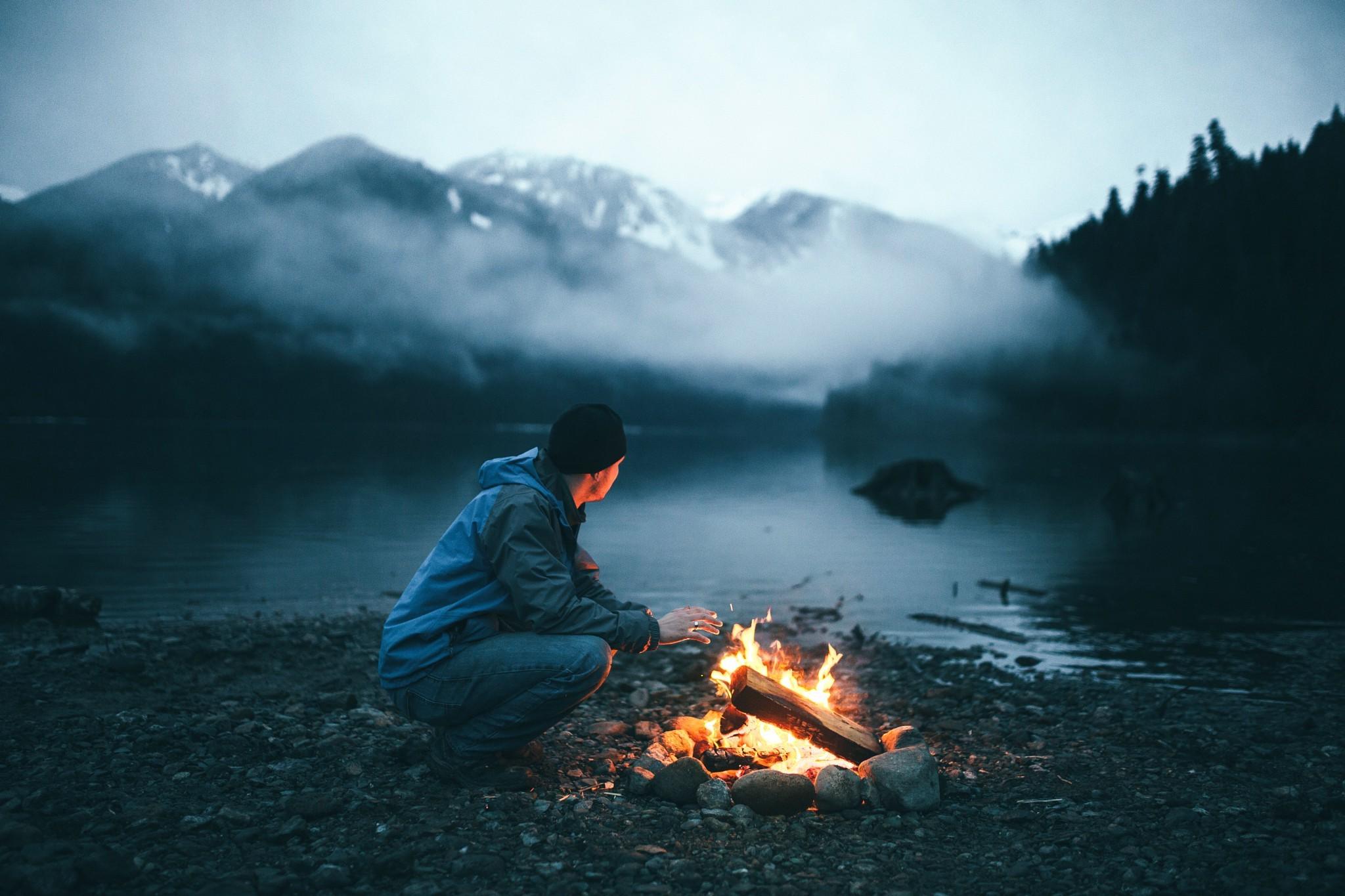 2048x1365 fireplace wallpaper, campfire, atmospheric phenomenon, geological phenomenon, sky, mountain, atmosphere, fire, landscape, mountain range, cloud