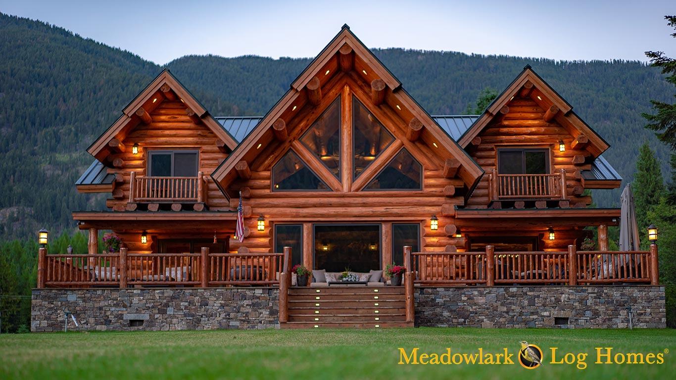 1366x768 Montana Lodge Log Homes