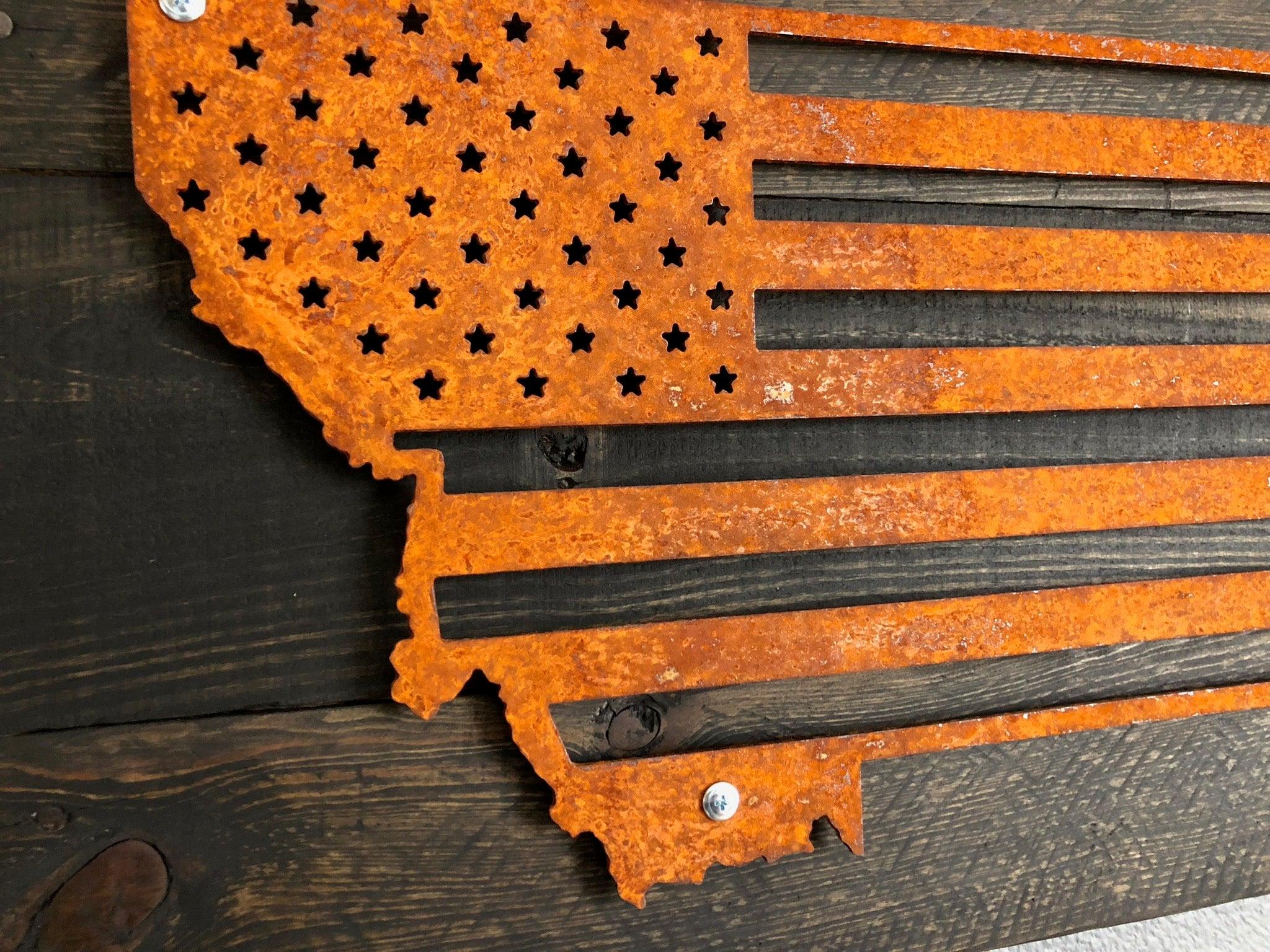 2048x1536 Montana Flag Metal Sign Bark Designs