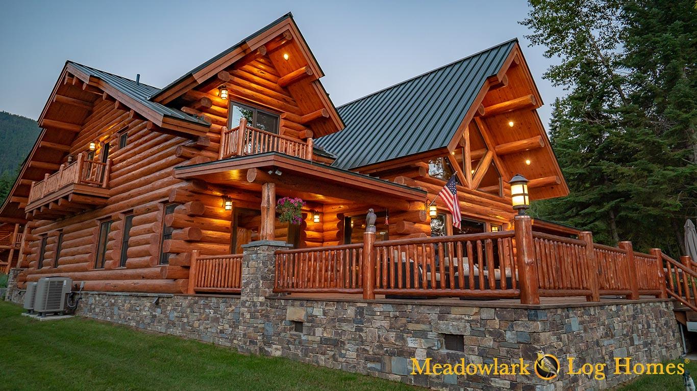 1366x768 Montana Lodge Log Homes