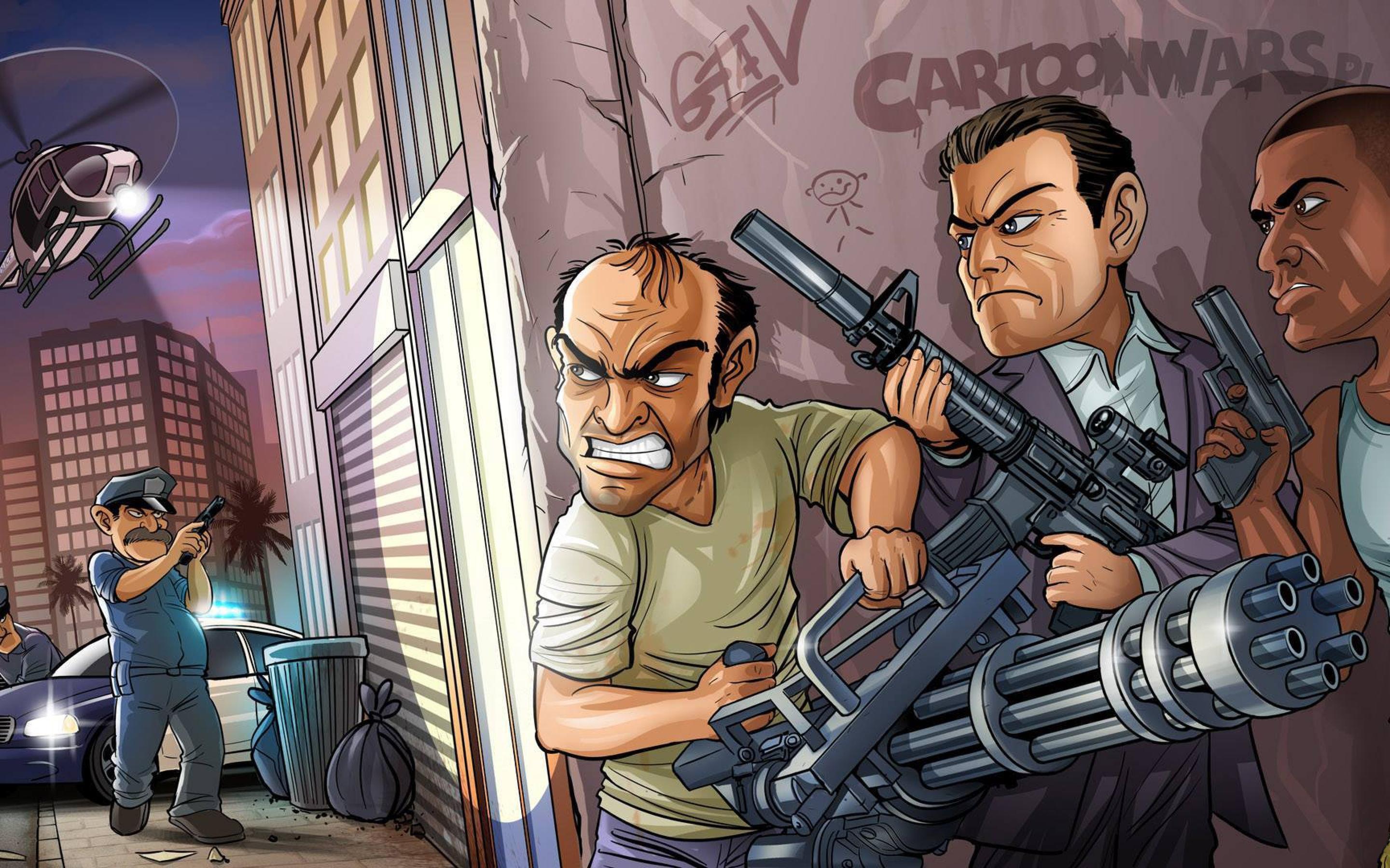 2880x1800 GTA V Game Art Macbook Pro Retina HD 4k Wallpaper, Image, Background, Photo and Picture
