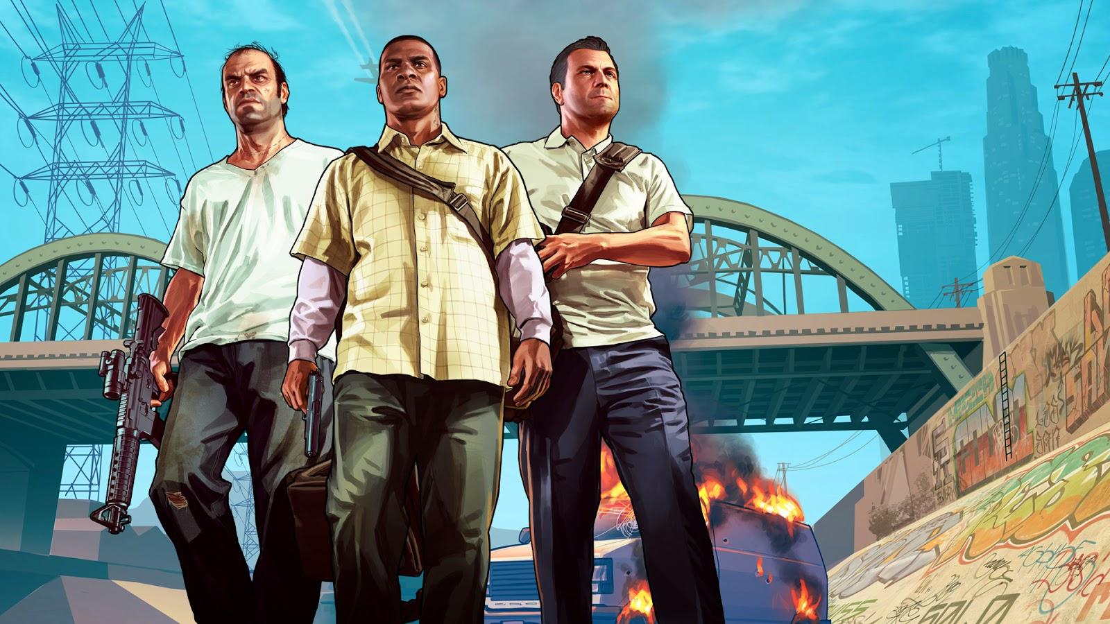 1600x900 Comic books, movies, games blog everything related to fiction source Presented by LEAGUE OF FICTION: Grand Theft Auto GTA 5 Desktop Wallpaper HD