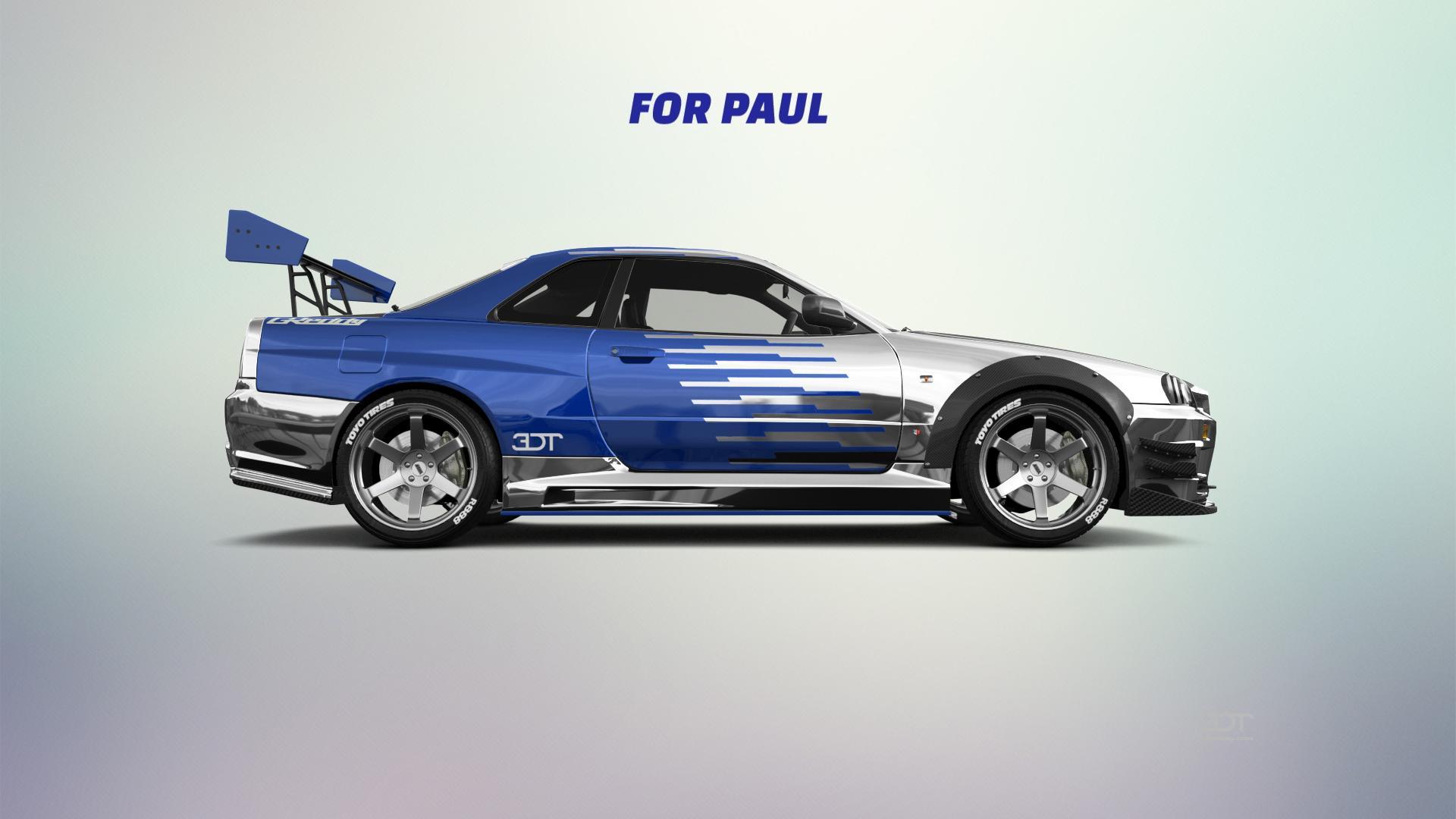 1920x1080 Nissan Skyline GTR R34 Paul Walker Tribute (courtesy of 3DT)