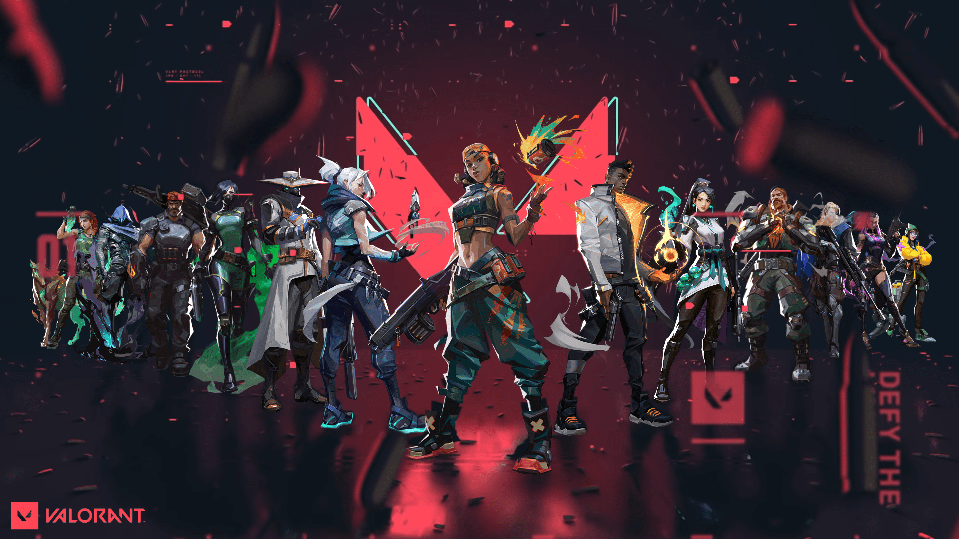 1920x1080 New Edited Valorant Wallpaper (1920 X 1080 Desktop Pc) All Characters