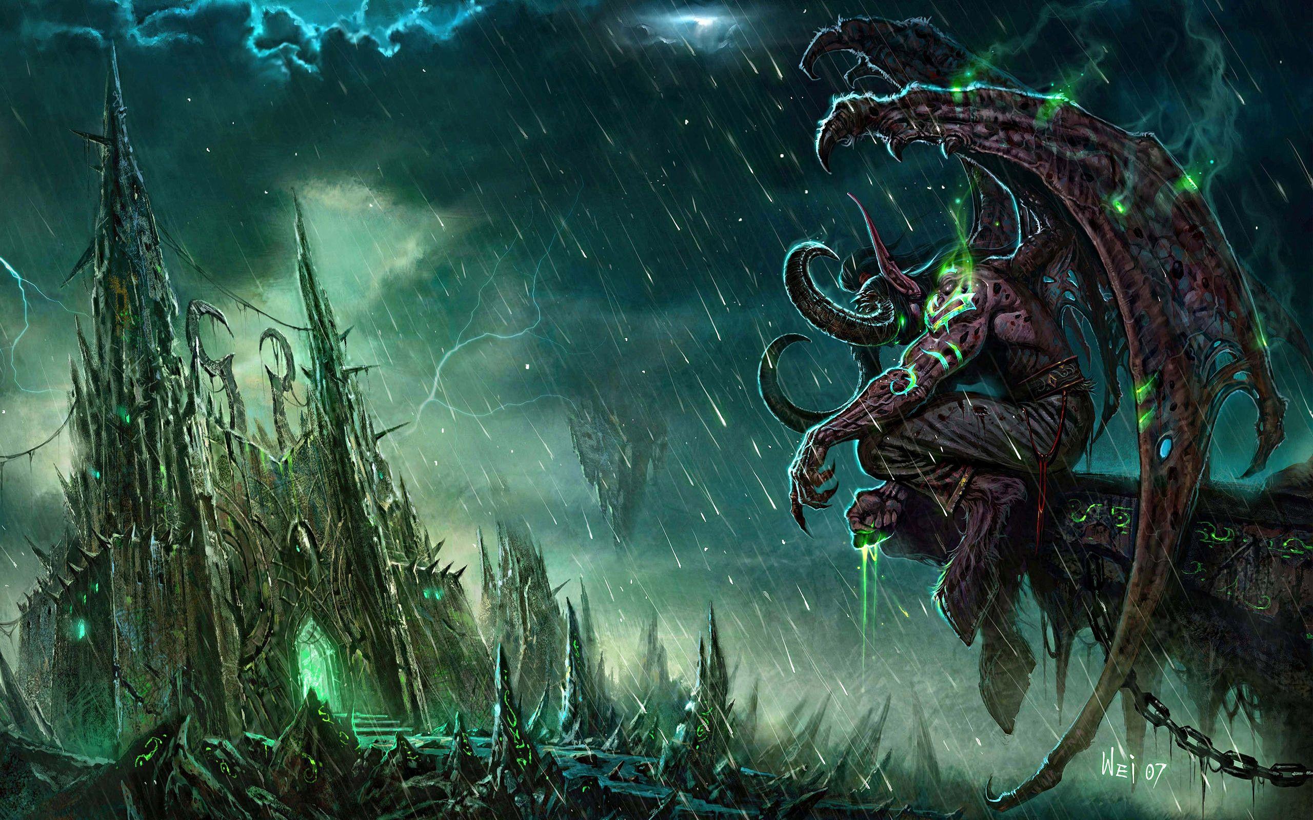 2560x1600 fantasy wallpaper; castles, sorcery, dragons and maidens