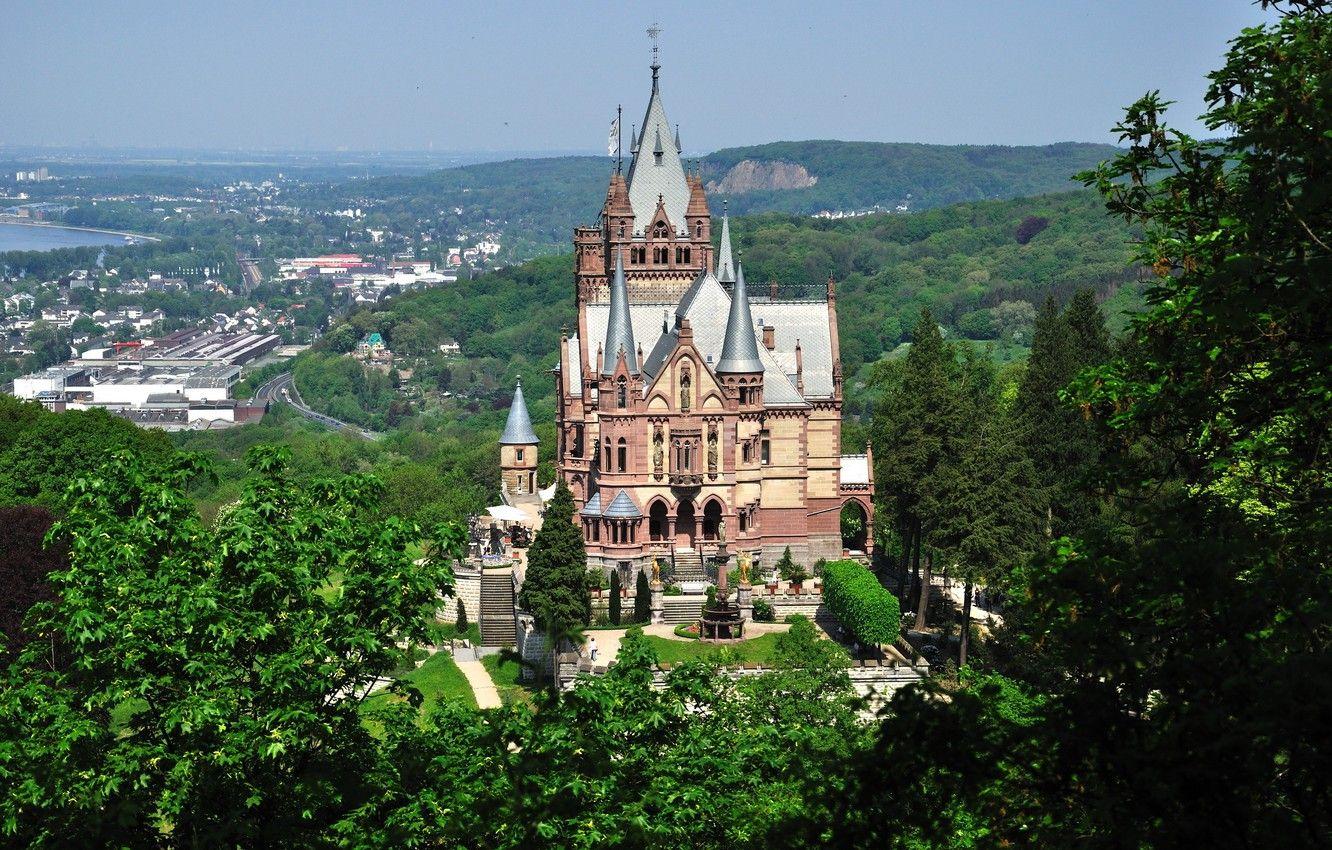1332x850 Wallpaper greens, forest, the city, photo, castle, Germany, Castle