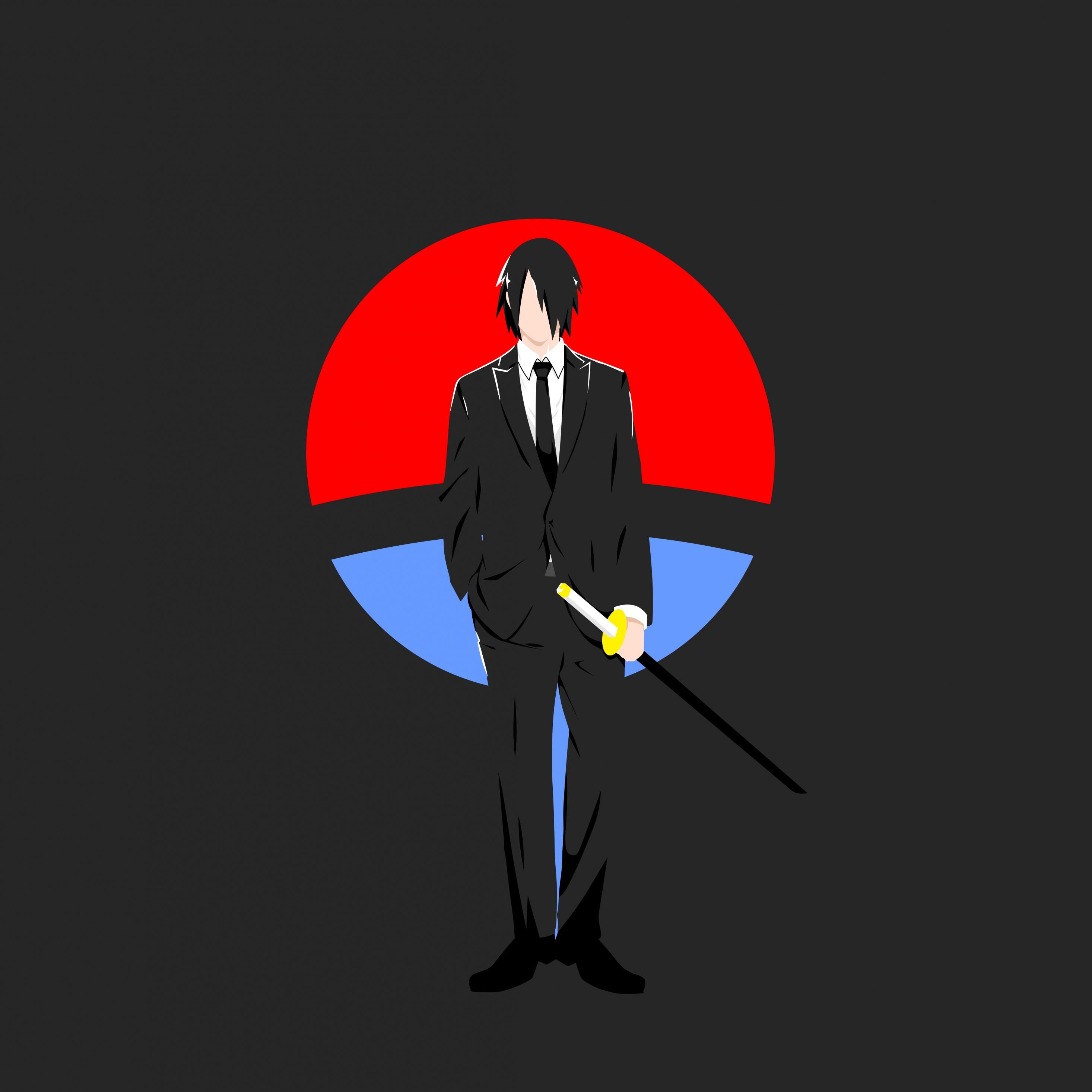 2932x2932 Download minimal, sasuke uchiha, naruto, anime 2932x2932 wallpaper, ipad pro retina, 2932x2932 image, background, 15410