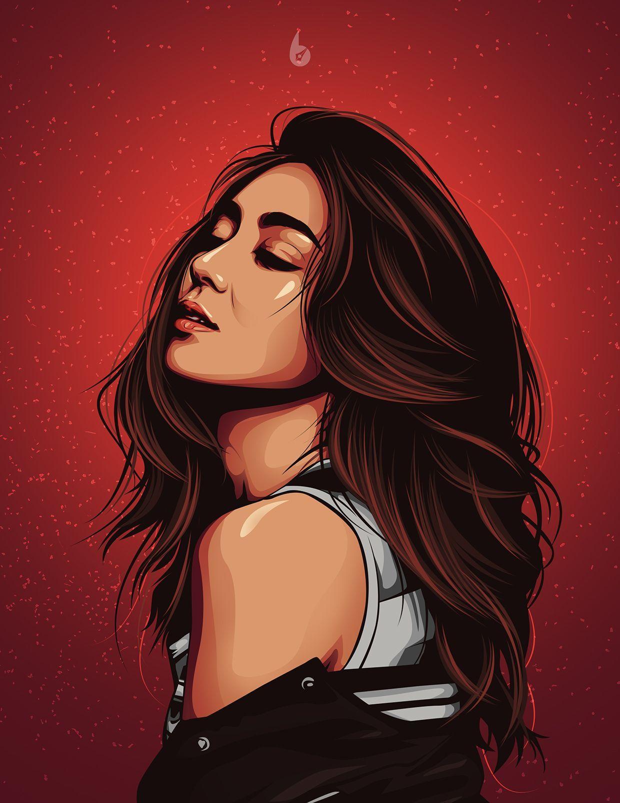 1240x1605 Girl Vector Wallpaper