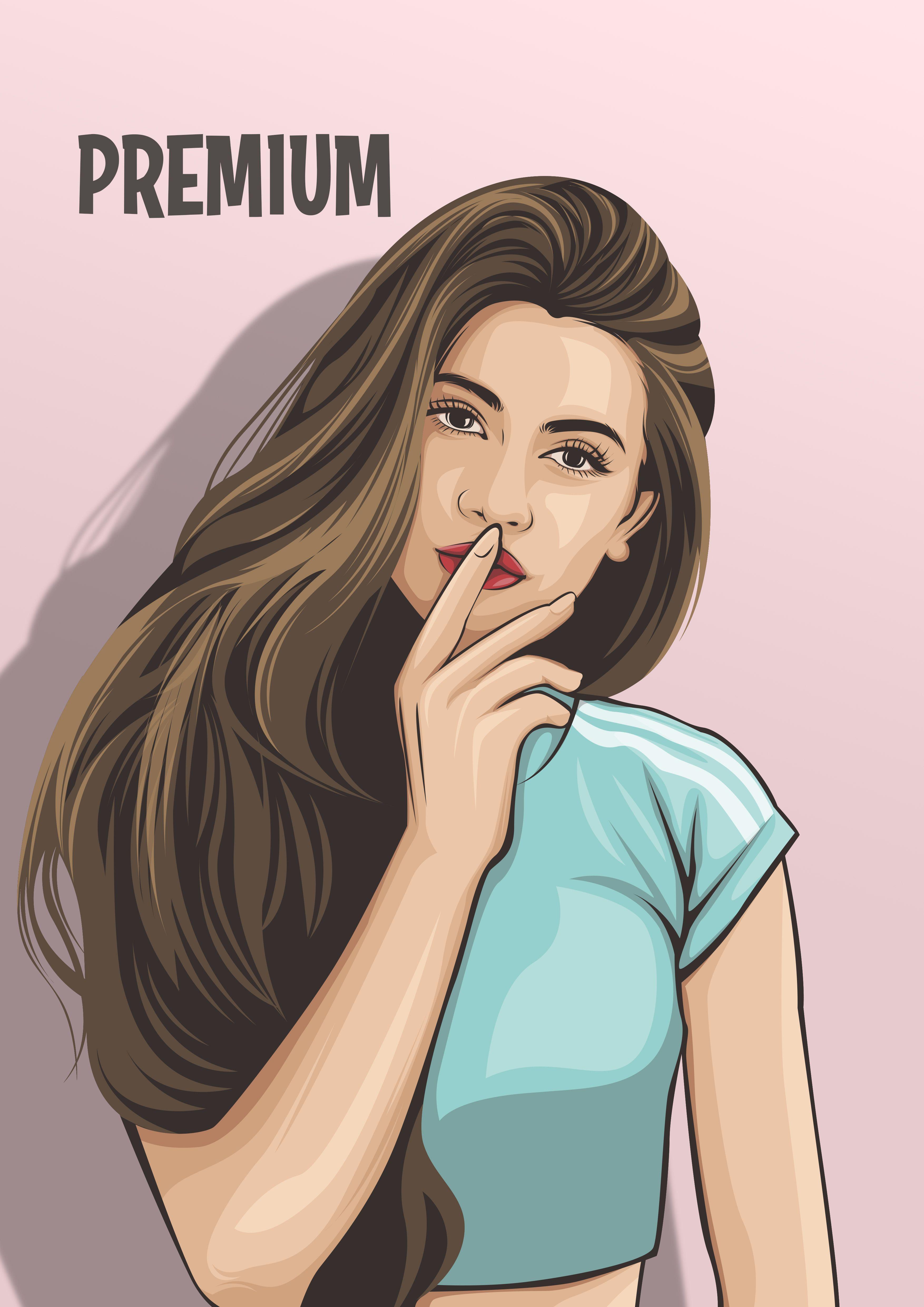 3508x4961 Portrait Vector Art. Vector portrait, Vector portrait illustration, Digital portrait illustration