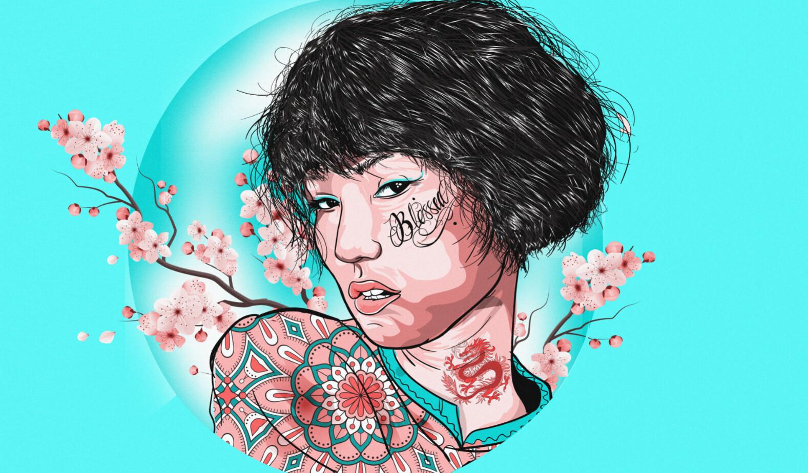 1577x924 Blessed Girl Vector Art By David Huys