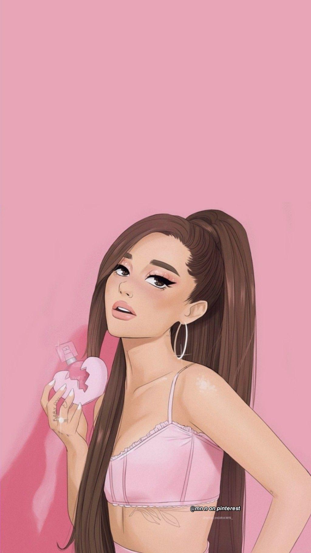 1024x1820 Ariana Grande Sketches Wallpaper