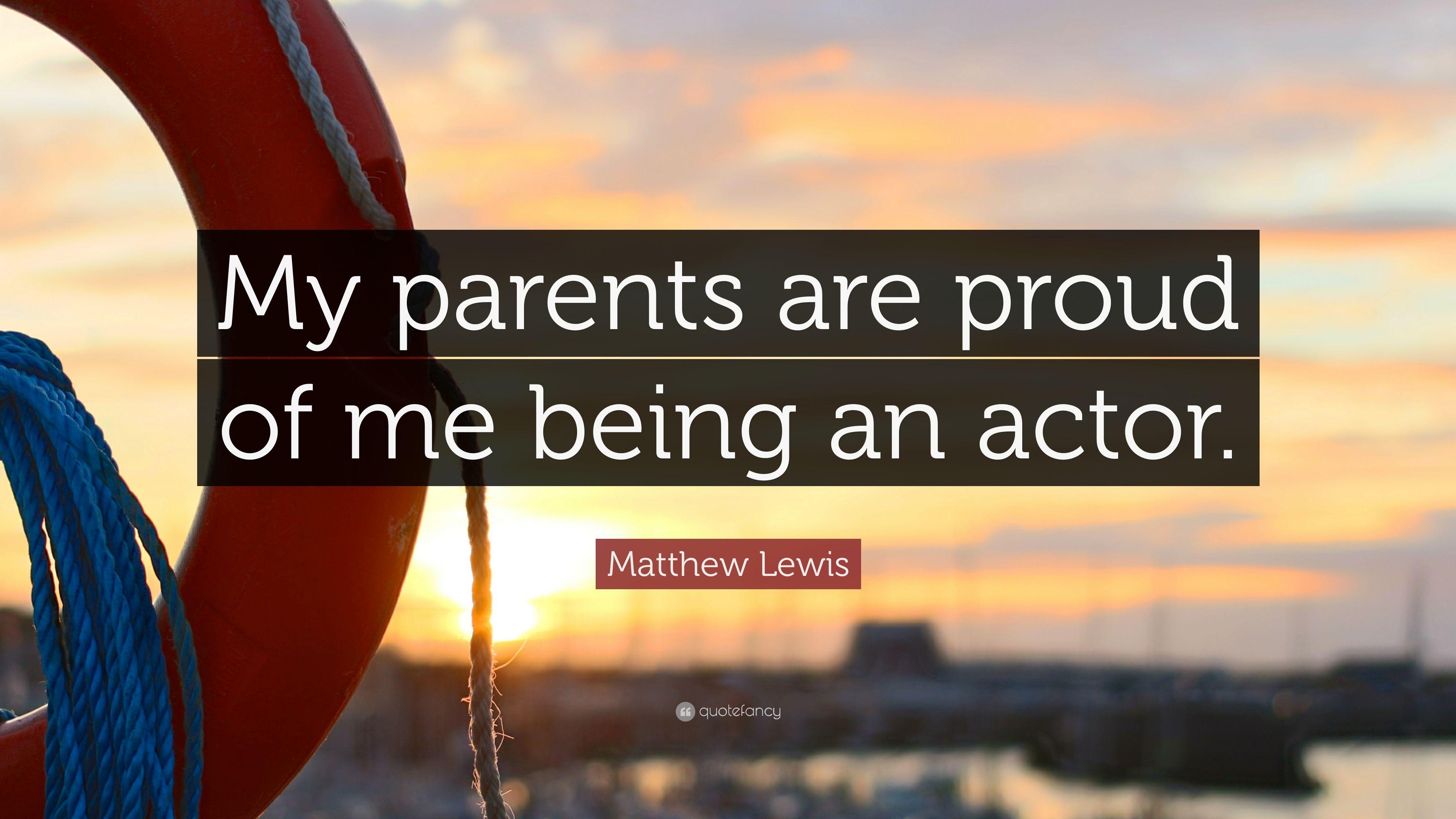 3840x2160 Matthew Lewis Quote: “My parents are proud of me being an actor.”