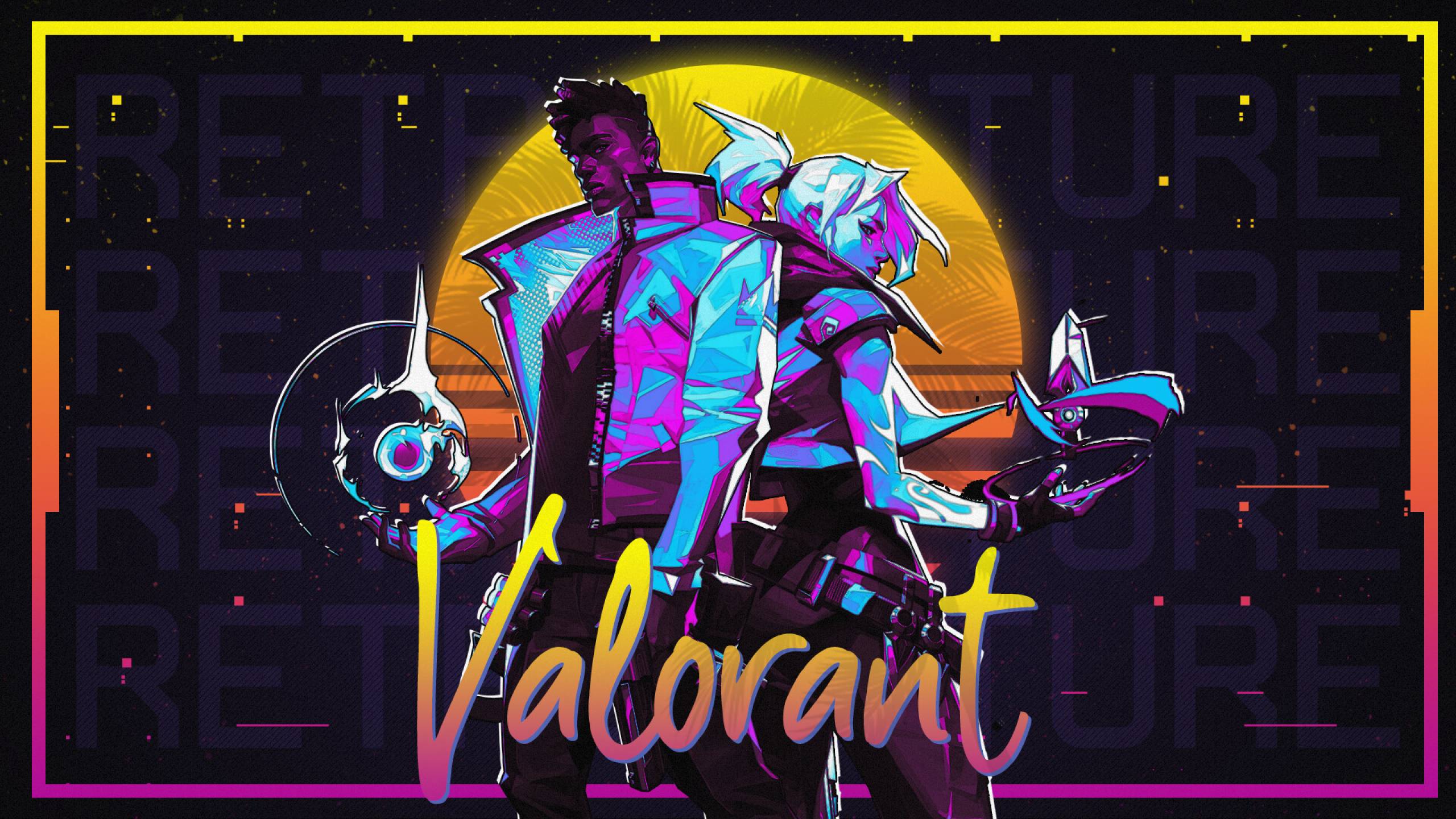 Neon Valorant Background