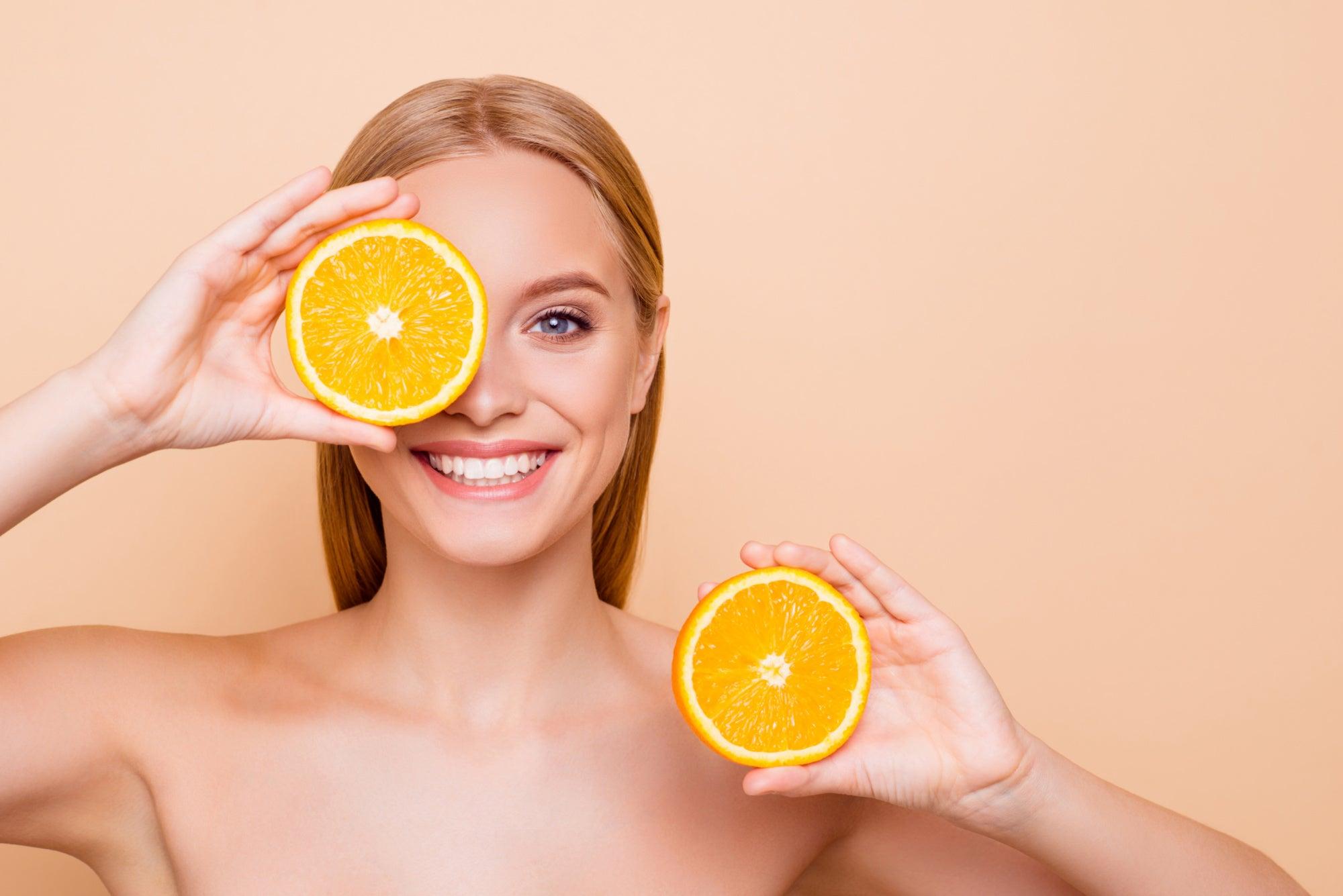 Detailed Vitamin C On Face Artwork in 4K Detailed Vitamin C On Face Artwork in 4K