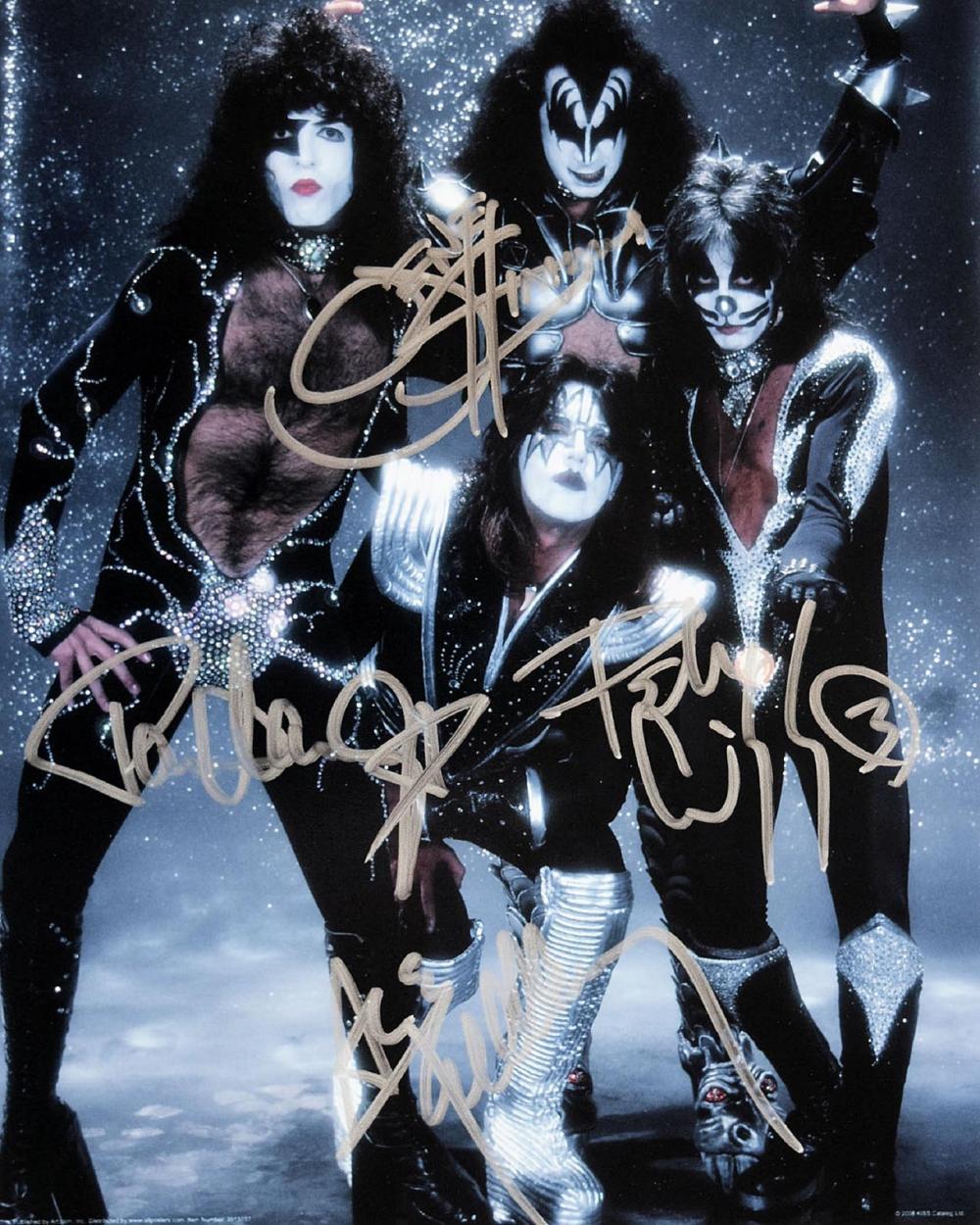 1000x1250 Sold Price: KISS signed promo photo 0121 9:00 AM PDT