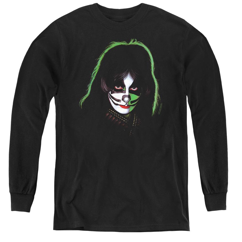 1000x1000 Kiss Peter Criss Cover Youth Long Sleeve T Shirt Black